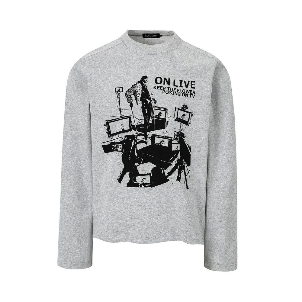 Vintage Retro men's casual loose character long-sleeved T-shirt Size US M / EU 48-50 / 2 - 1 Thumbnail