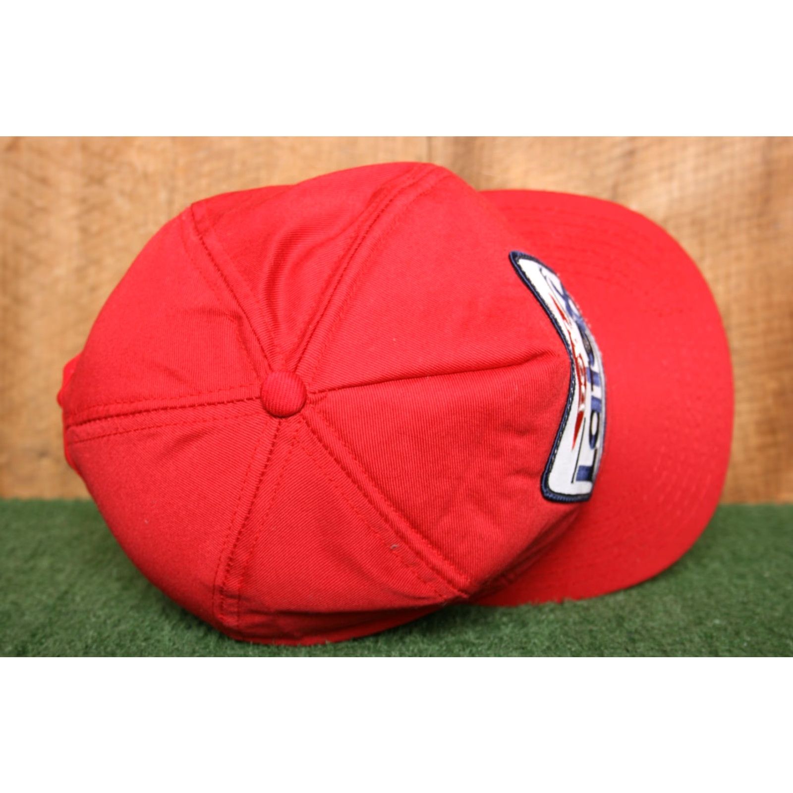 Vintage VINTAGE DOW LATEX Patch Red OSFA Snapback Foam Front 6-Panel Hat Made in USA Mens Hat Red OSFA Paperfront 90s Fans Size ONE SIZE - 4 Thumbnail