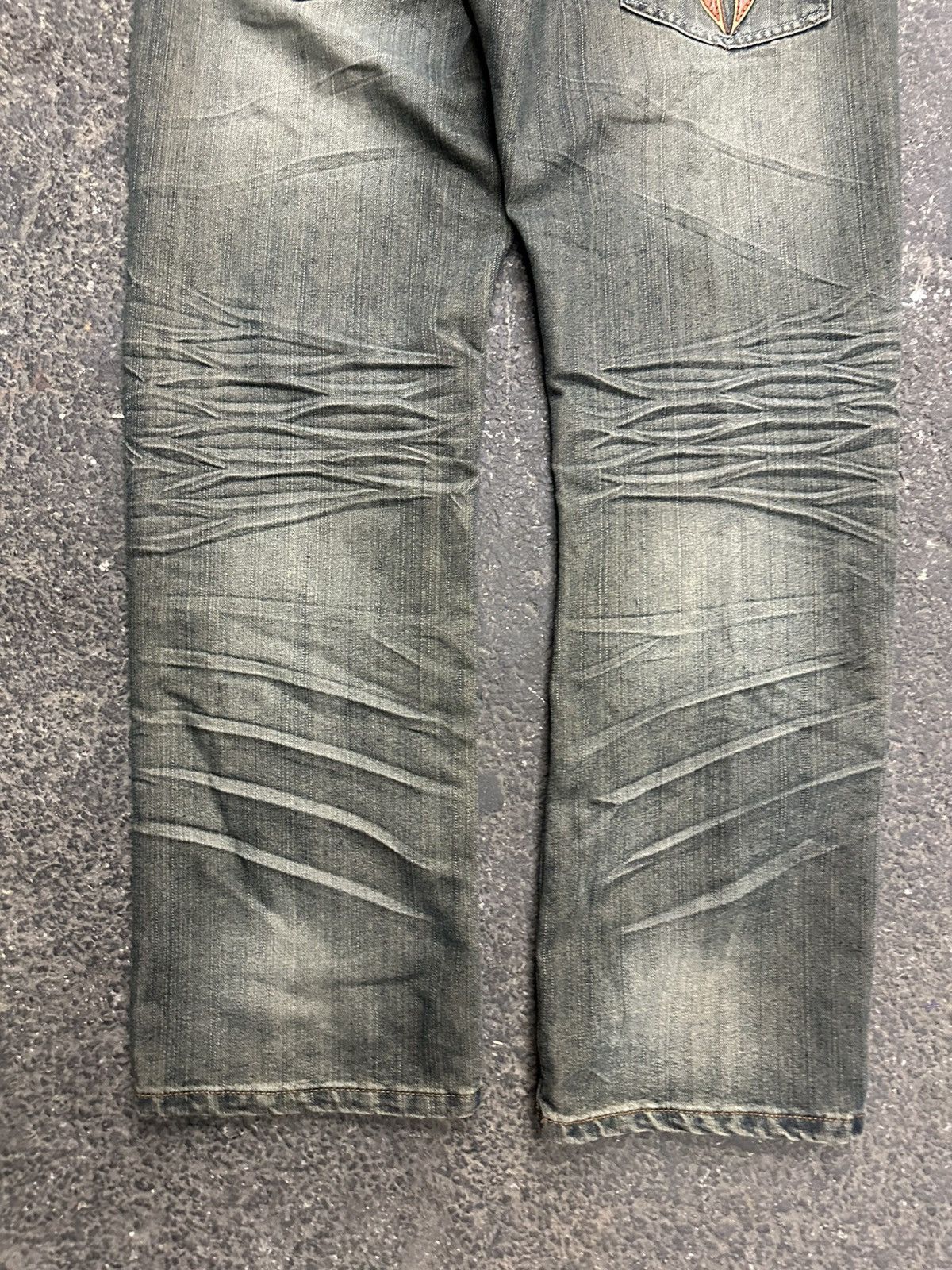 Designer Y2K raw blue flap pockets jeans Size US 38 / EU 54 - 2 Thumbnail