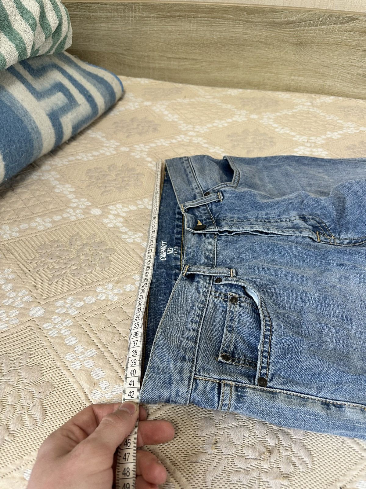 Carhartt 🔥 Carhartt Vintage Logo Denim Jeans Pants Trousers Blue Size US 31 - 8 Thumbnail