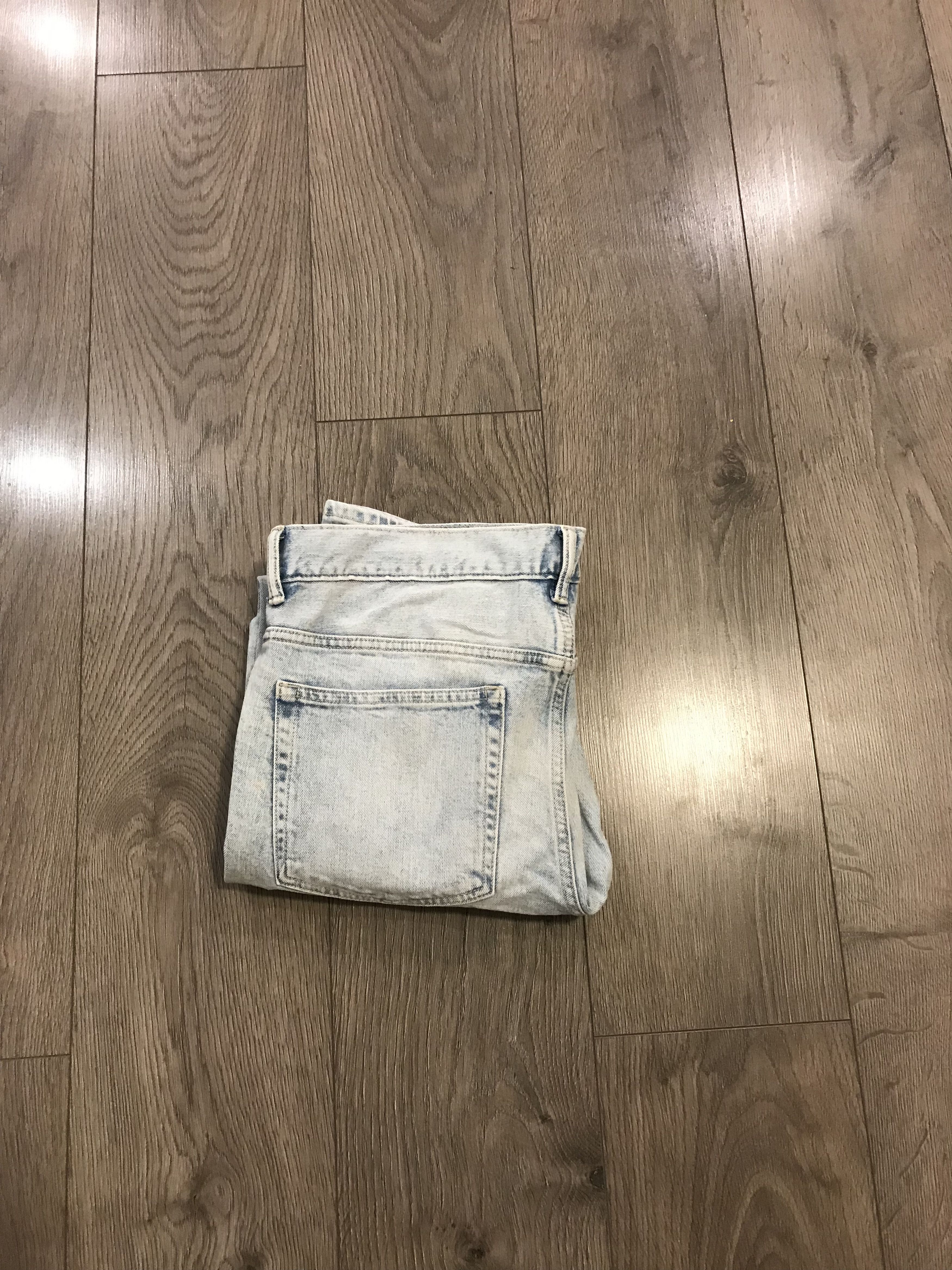 H&M H&M Light Sky Blue Washed Denim Size US 36 / EU 52 - 5 Thumbnail
