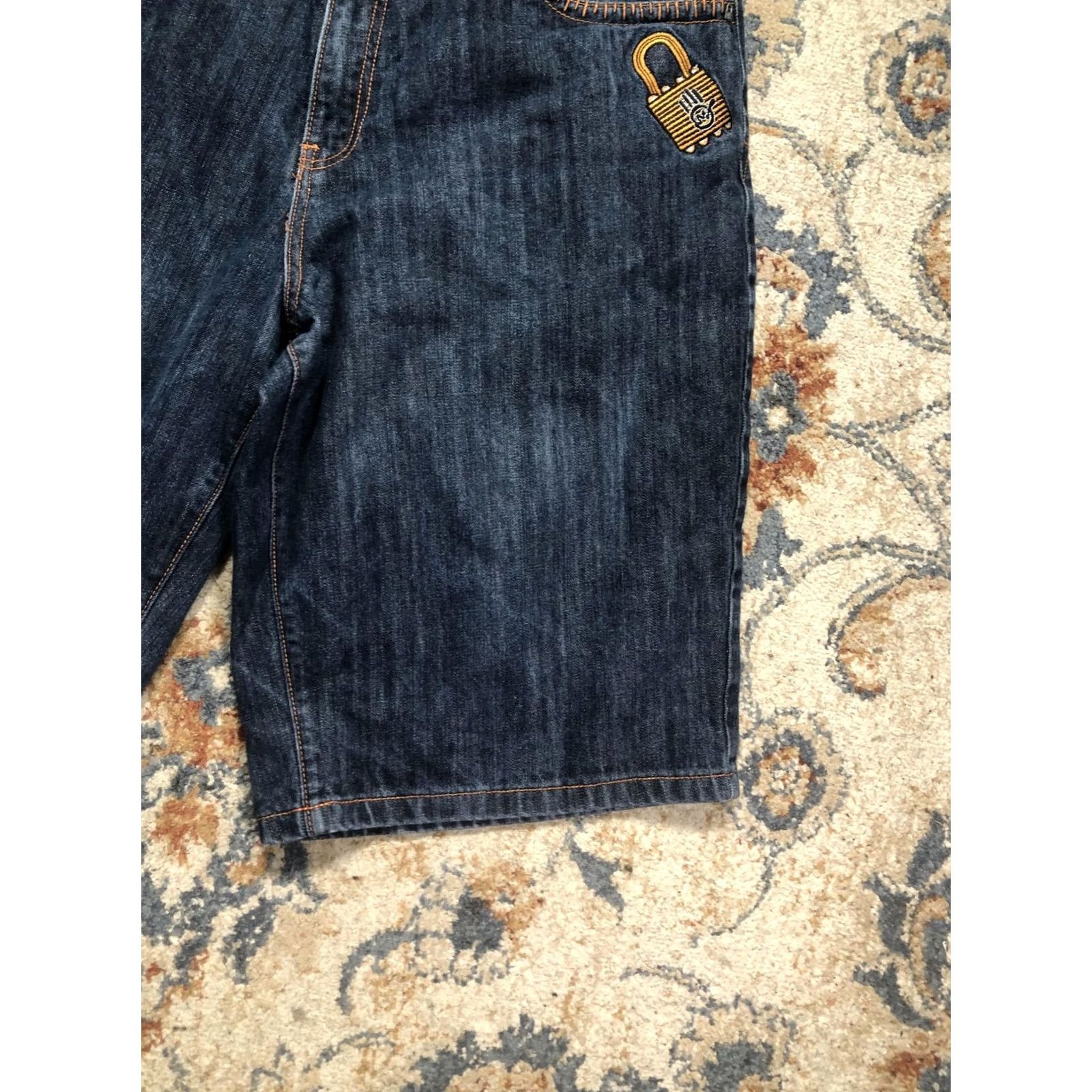 Denime Miskeen Originals Denim Shorts Mens 38 Dark Relaxed Bermuda Hip Hop Locks Size US 38 / EU 54 - 5 Thumbnail