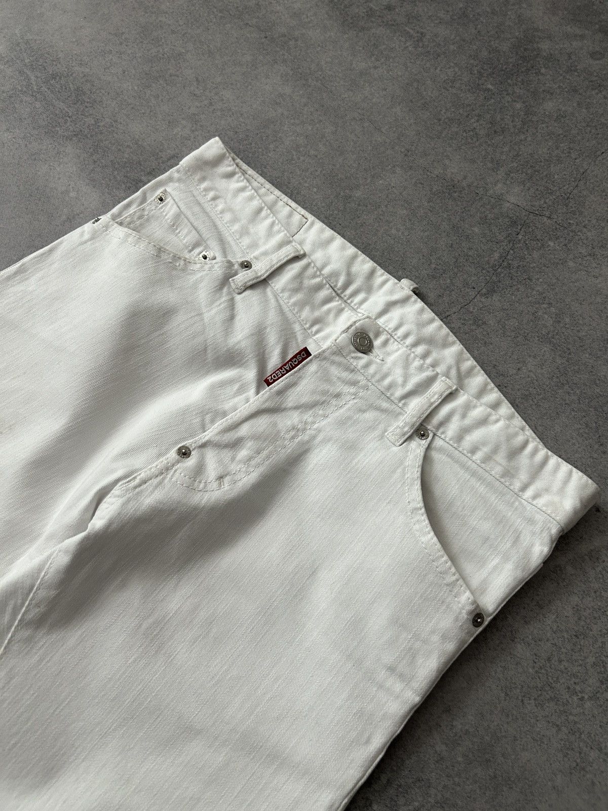 Dsquared2 Dsquared2 white rare luxury denim mens Size US 31 - 3 Thumbnail