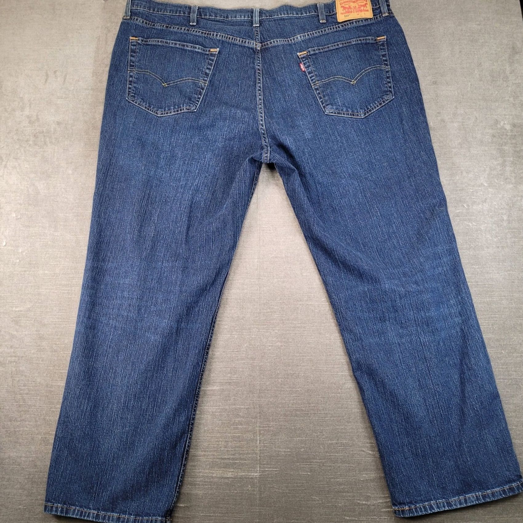 Levi's Mens Levi's 559 Relaxed Straight Leg Jeans Blue Dark Wash 47x30 Big & Tall Denim Size US 34 / EU 50 - 2 Thumbnail