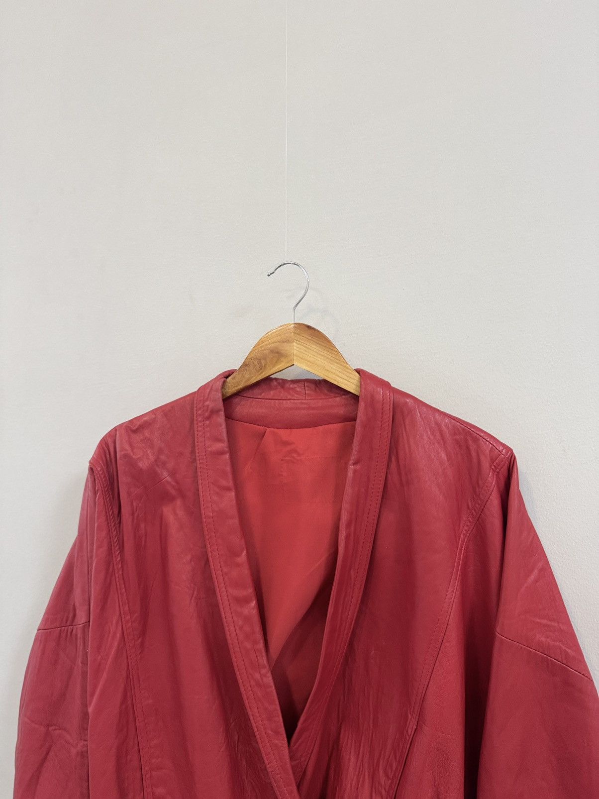 Vintage RED LEATHER JACKET RARE STREETWEAR Size US S / EU 44-46 / 1 - 8 Thumbnail