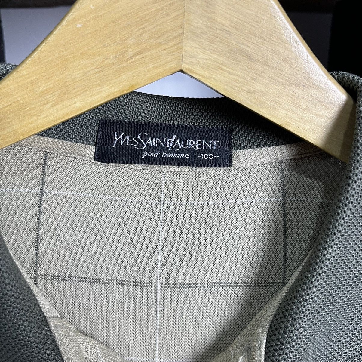 Vintage × Yves Saint Laurent 90’s Ysl Pour Homme Square Striped Polos Size US L / EU 52-54 / 3 - 9 Thumbnail