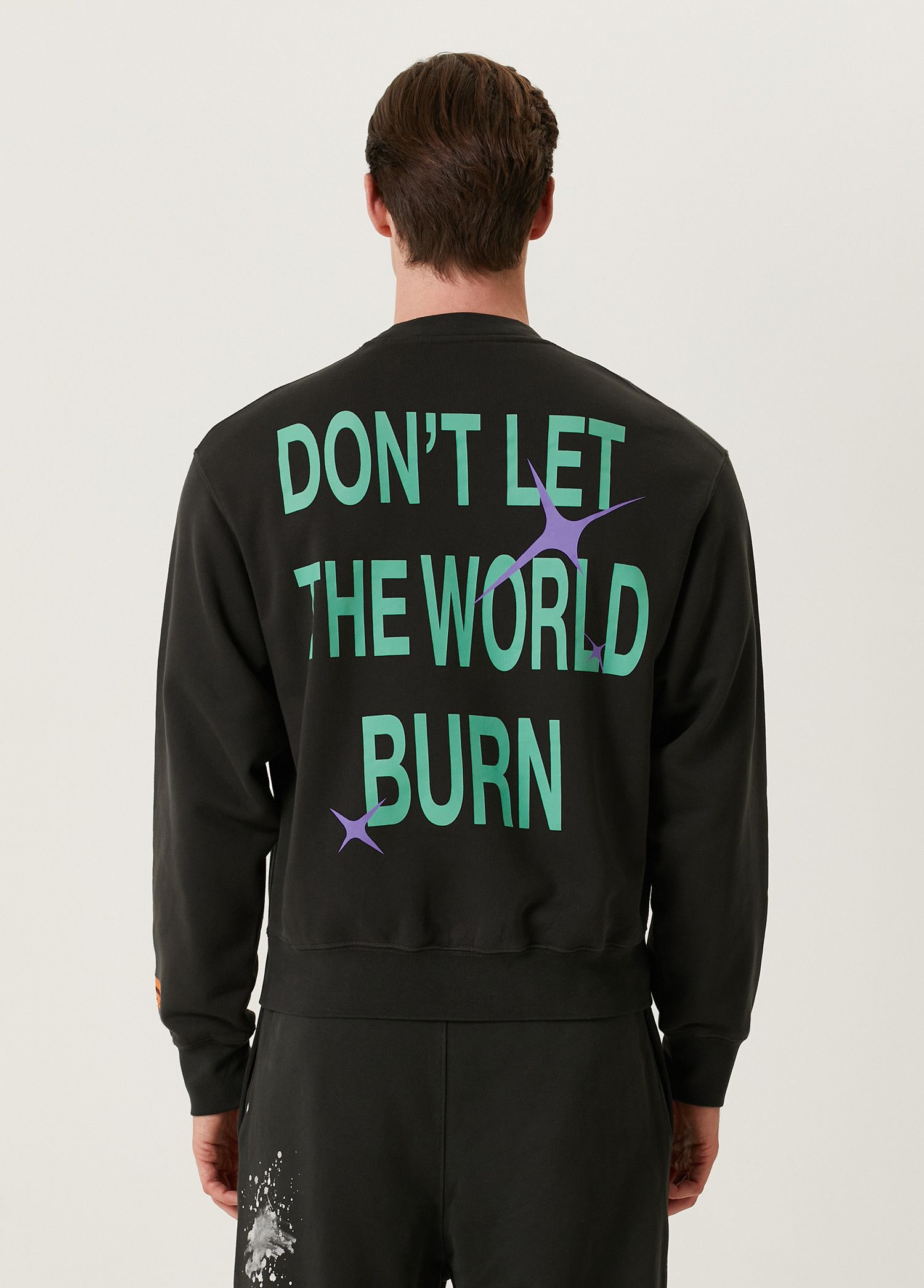 Heron Preston HERON PRESTON green Burn logo print sweatshirt Medium Size US M / EU 48-50 / 2 - 4 Thumbnail