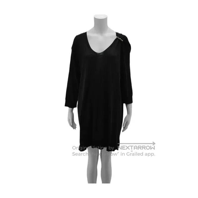 Louis Vuitton Louis Vuitton Black Wool Long Sleeve Dress . Size L / US 10 / IT 46 - 1 Thumbnail