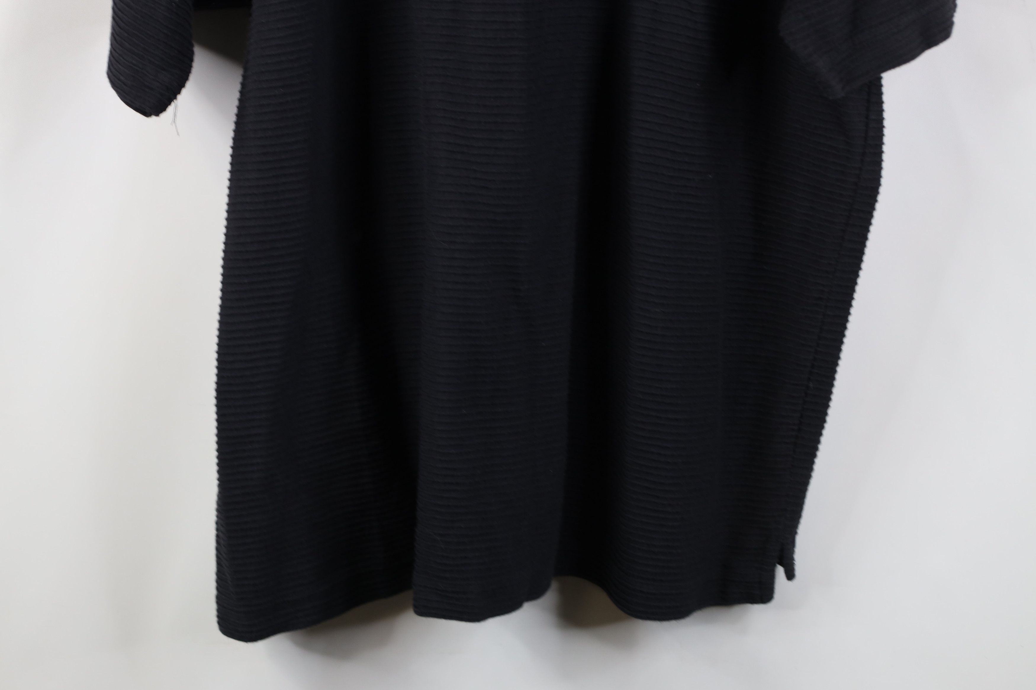 Vintage Vintage 90s Streetwear Baggy Fit Ribbed Knit T-Shirt Black Size US XL / EU 56 / 4 - 11 Thumbnail