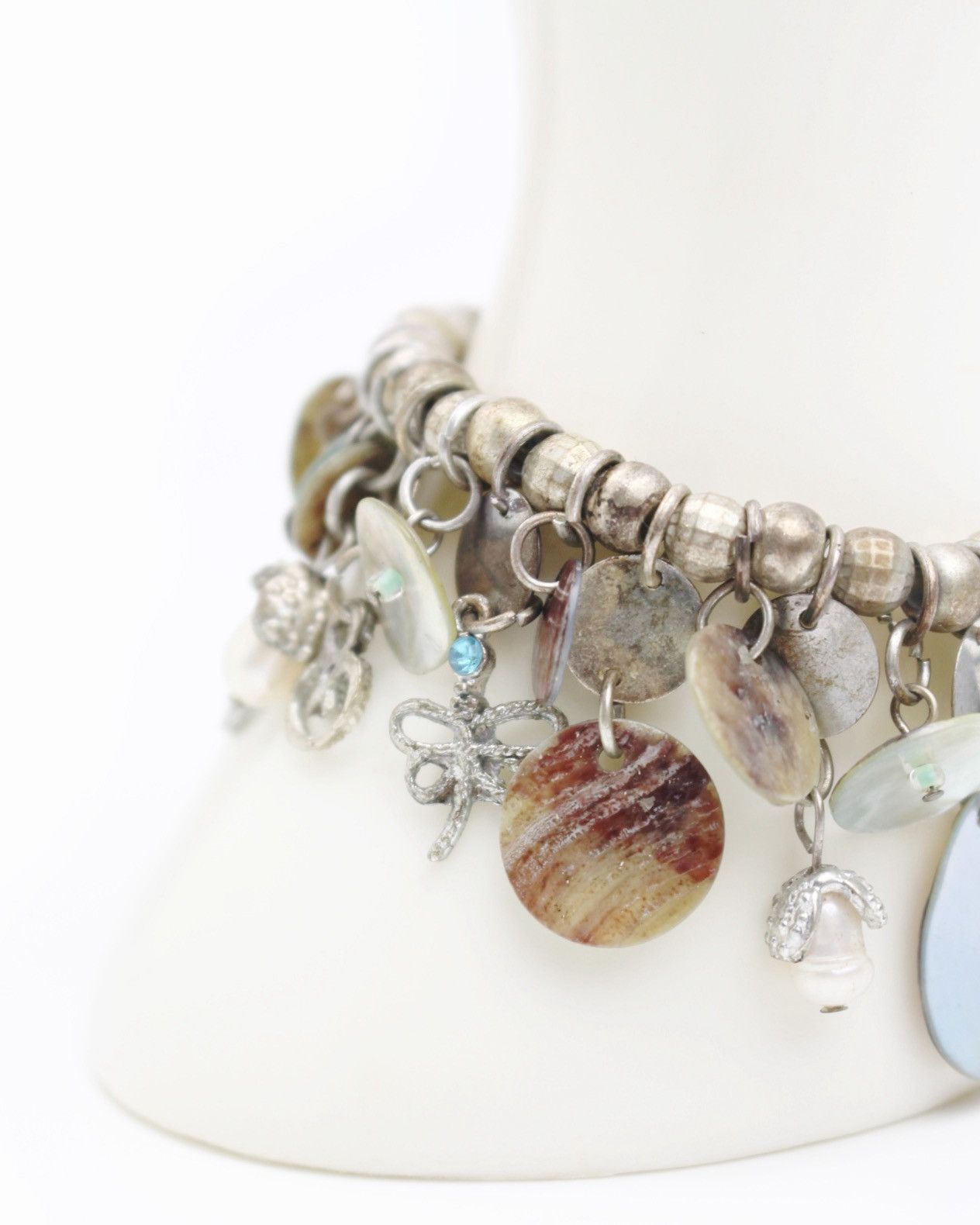 Japanese Brand 2000S JAPANESE MADE SHELL CHARM STACKED BRACELET Size ONE SIZE - 5 Thumbnail