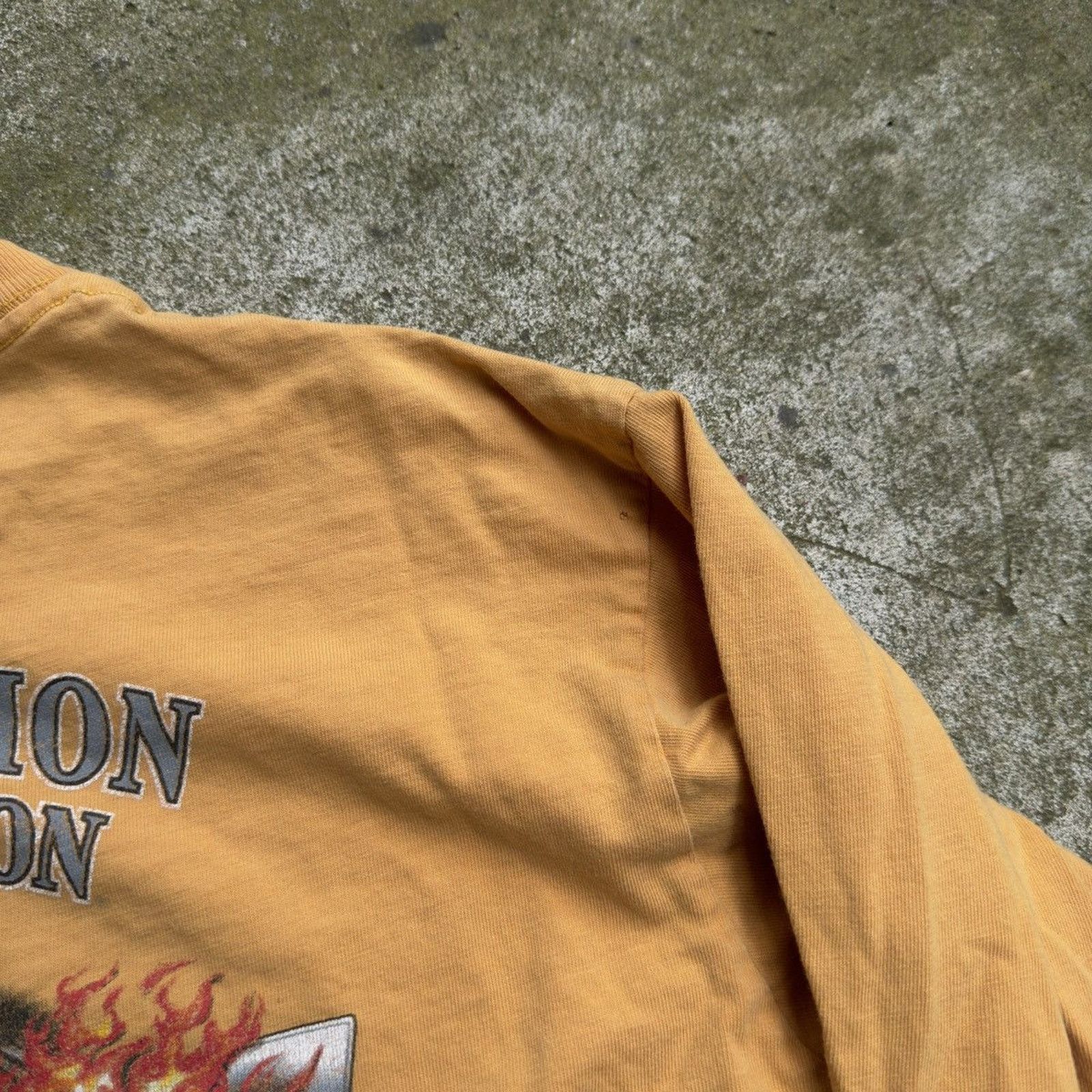 Harley Davidson Thrashed Faded Distressed Harley Shirt ERD Grunge Biker WCC Size US L / EU 52-54 / 3 - 12 Thumbnail