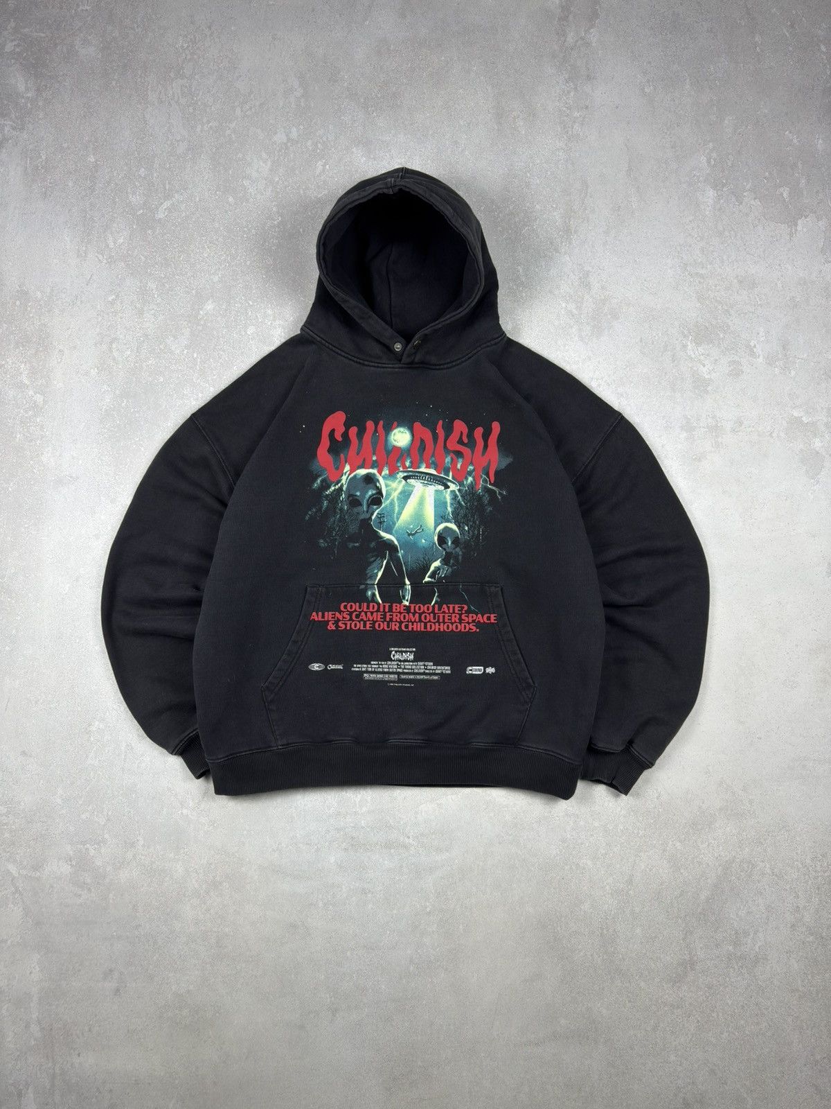 CHILDS Y2k Childish TGF UFO Alien Hoodie Oversized Limited Edition Size US M / EU 48-50 / 2 - 1 Thumbnail