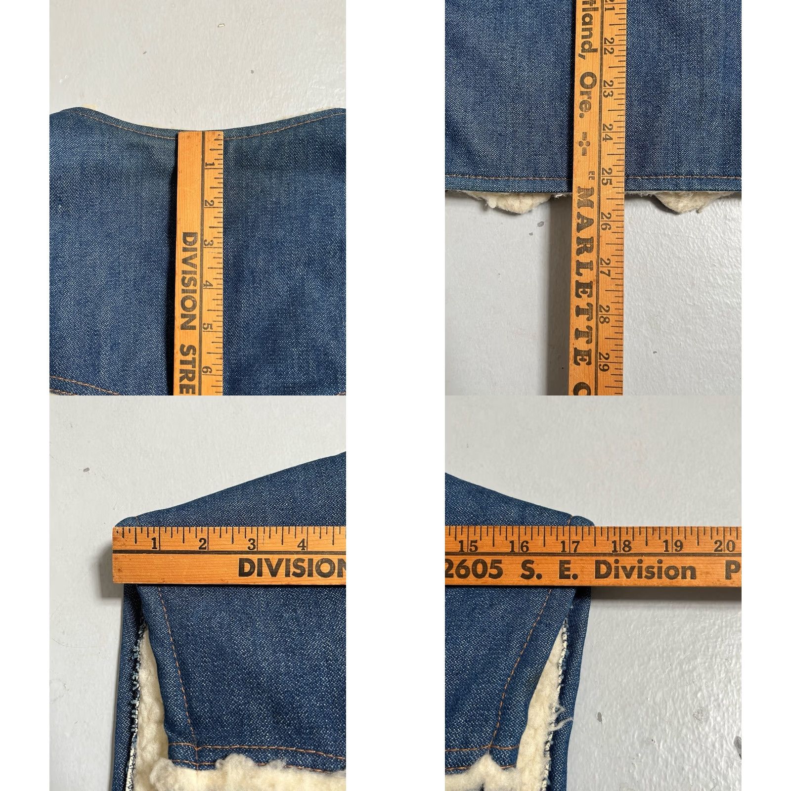 Wrangler Vintage Wrangler Denim Vest USA Shearling Lined Western 14oz VL561NV XL Size US XL / EU 56 / 4 - 8 Thumbnail