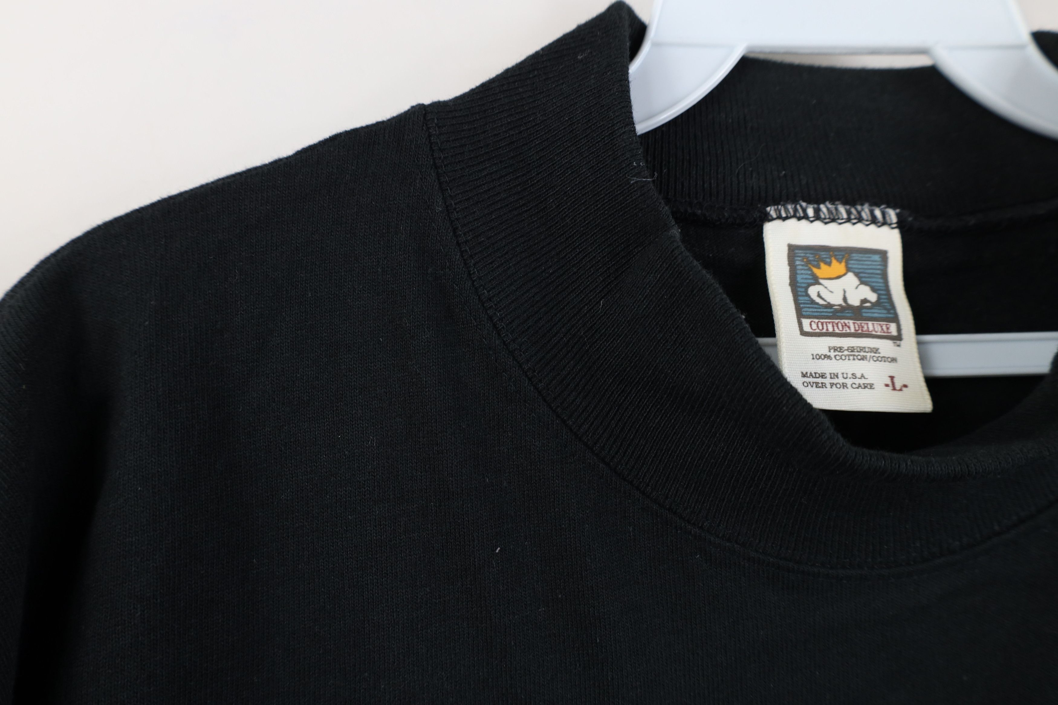 Vintage Vintage 90s Streetwear Cotton Mock Neck T-Shirt Black USA Size US L / EU 52-54 / 3 - 5 Thumbnail