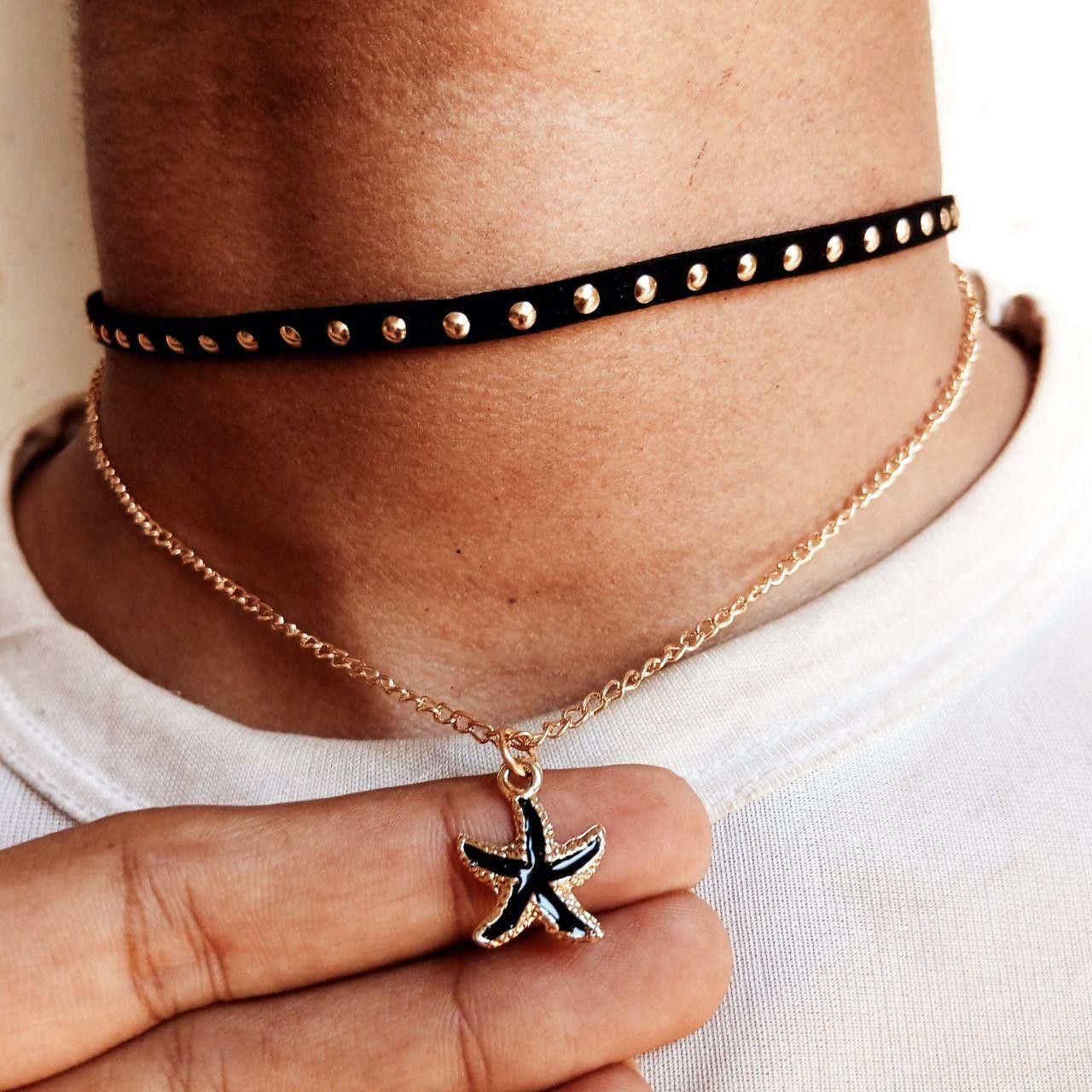 Other Retro Double Layer Metal Chain Pendant Necklace Size ONE SIZE - 3 Thumbnail