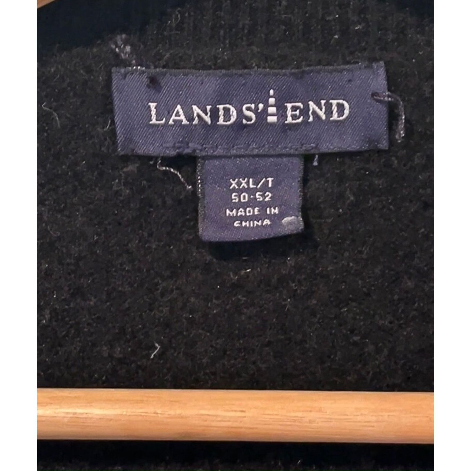 Lands' End Lands' End Mens 100% Cashmere V-Neck Sweater Black 2XL Tall Size US XXL / EU 58 / 5 - 4 Thumbnail