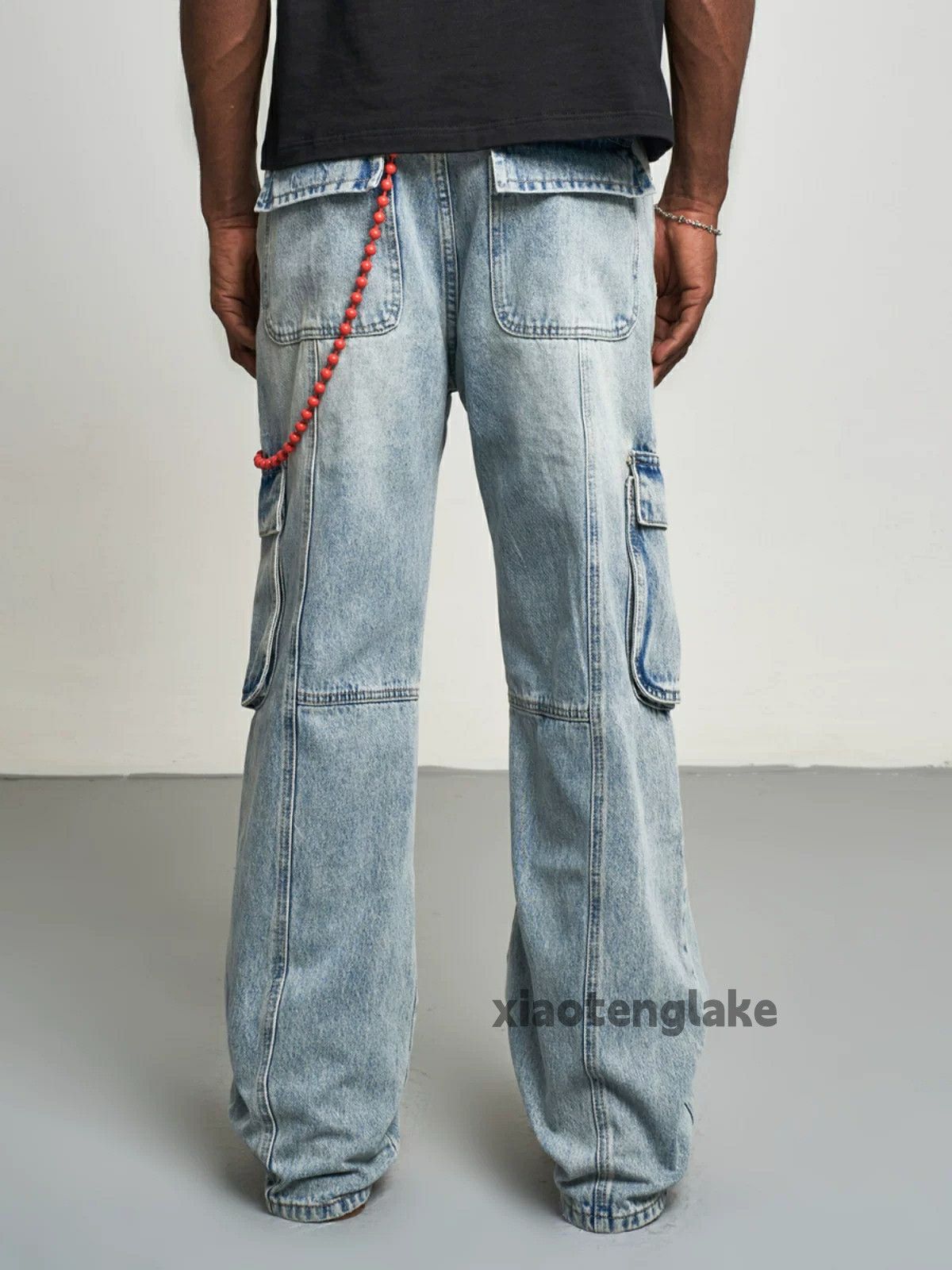 Jean × Vintage washed faded cleanfit yuppie utility baggy cargo jeans Size US 32 / EU 48 - 8 Thumbnail