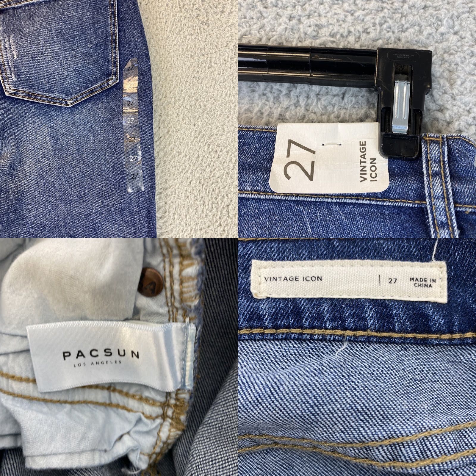 Pacsun PACSUN High Rise Straight Jeans Women's Size 28 Blue Denim 30x27 Cotton Blend Size 28" / US 6 / IT 42 - 8 Thumbnail