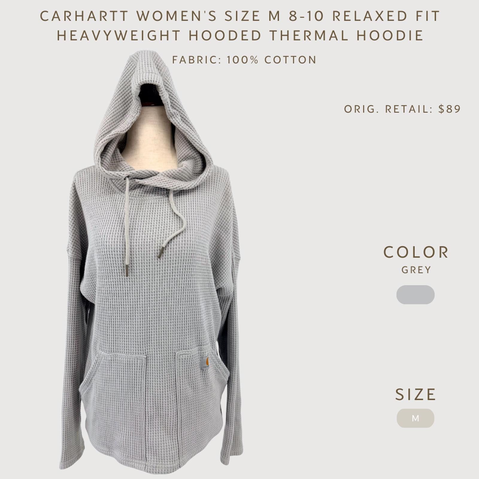 Carhartt Carhartt Hoodie Thermal Waffle Relaxed Fit Gray M Size M / US 6-8 / IT 42-44 - 2 Thumbnail