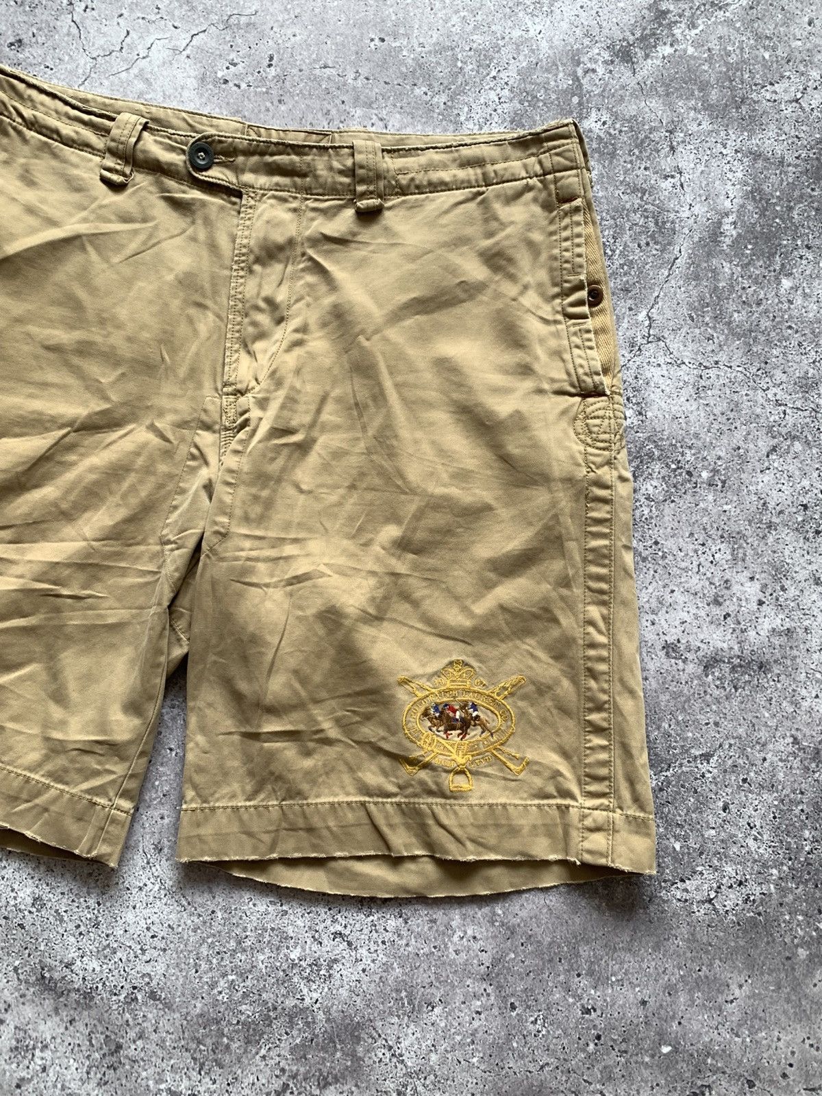 Polo Ralph Lauren 🔥VINTAGE 90s POLO RALPH LAUREN BIG PONY #5 CHINO SHORTS Size US 36 / EU 52 - 4 Thumbnail
