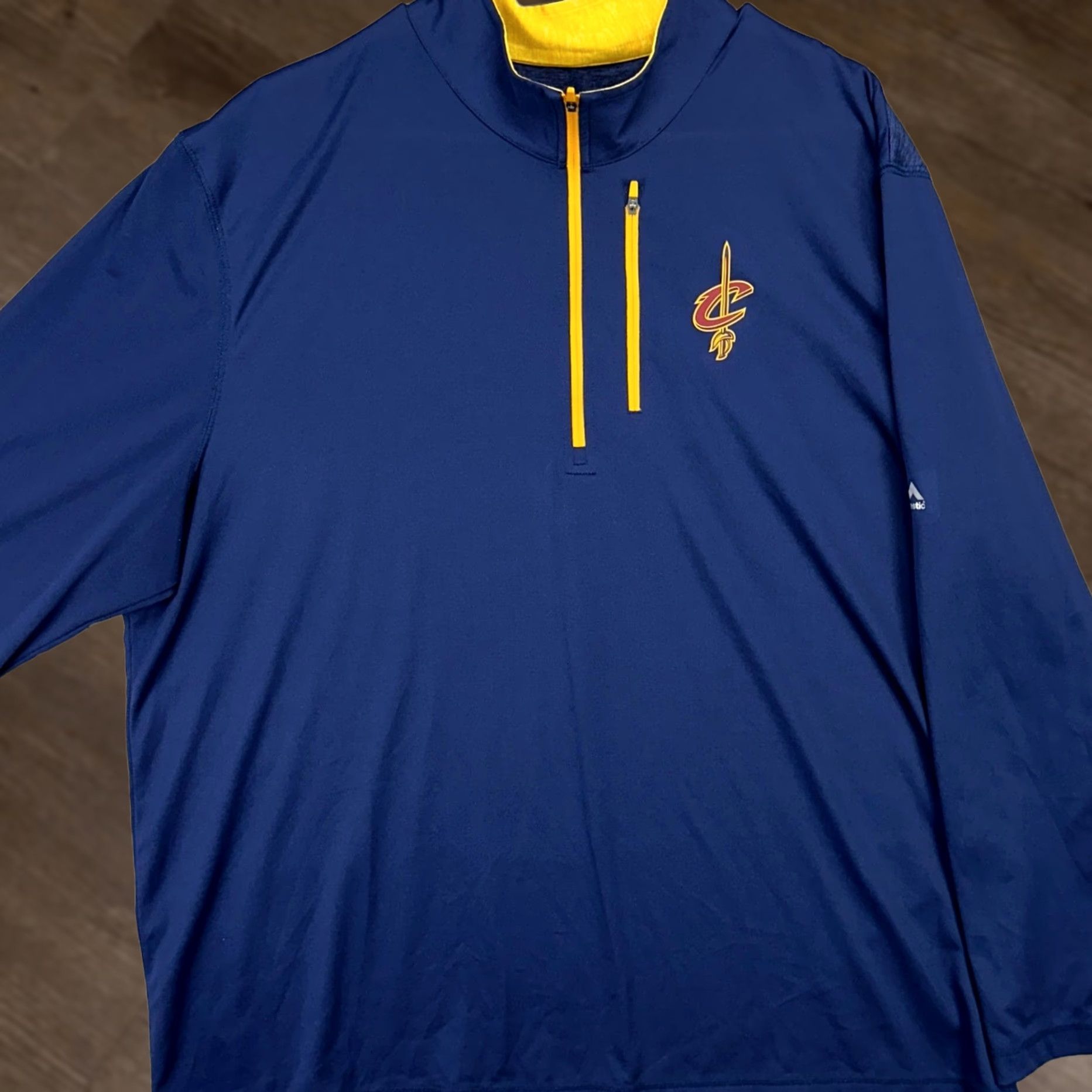 Vintage Cleveland Cavaliers Men Pullover Shirt 2XL Blue Quarter Zip Long Sleeve Majestic Size US XXL / EU 58 / 5 - 1 Thumbnail