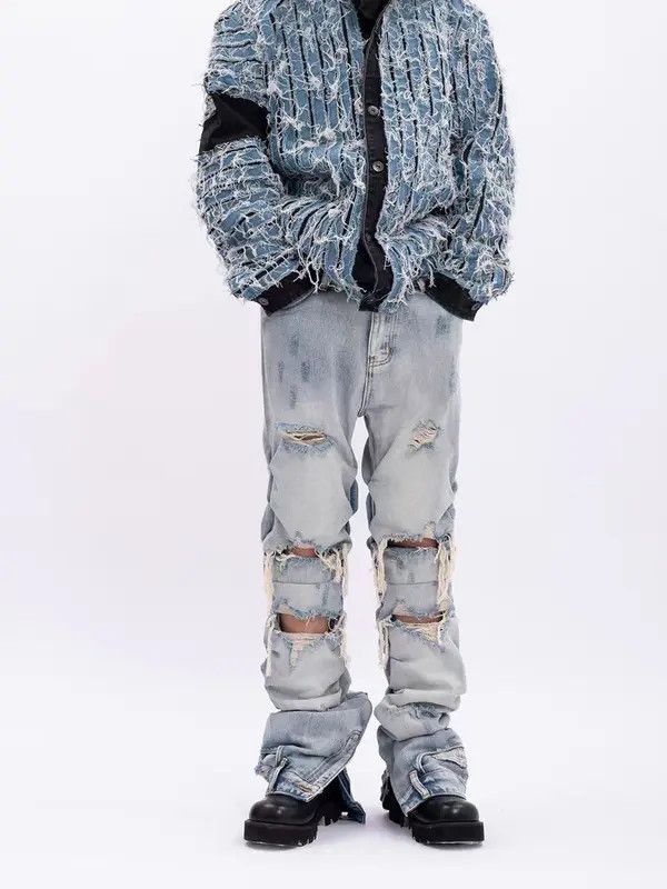 VIBE Heavyweight vintage vandalism fringe hip hop y2k jeans Size US 30 / EU 46 - 1 Thumbnail