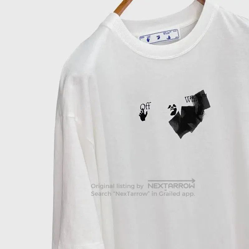 Off-White Off-White Men's Summer White Printed T-Shirt . Size US M / EU 48-50 / 2 - 6 Thumbnail