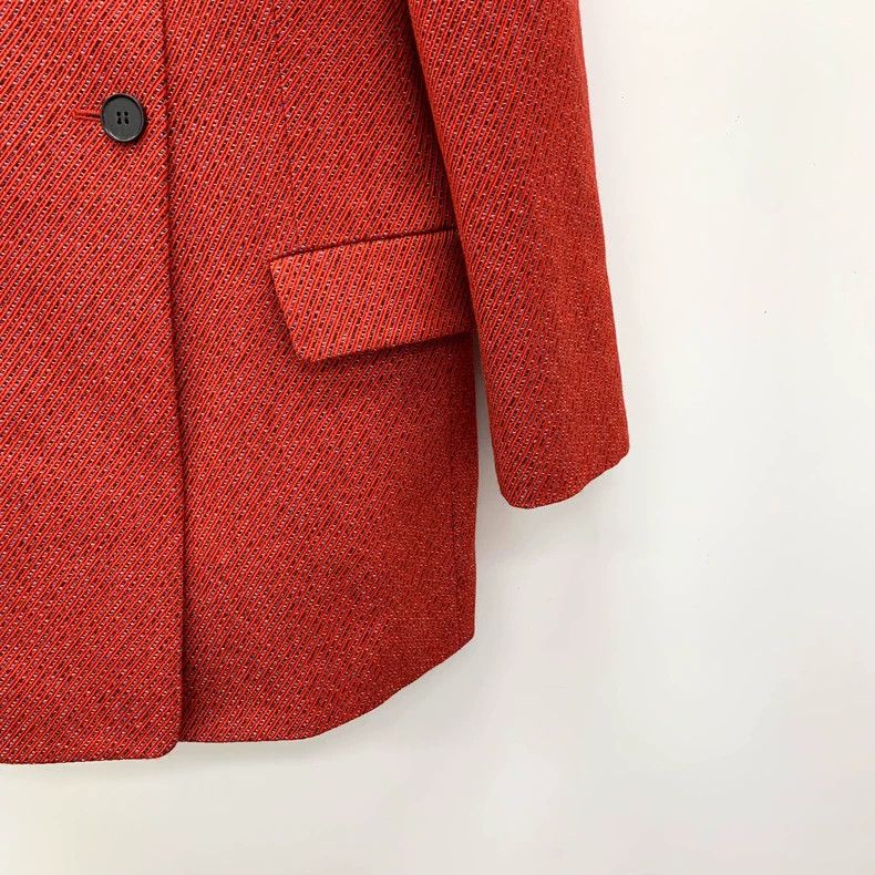 Dior Dior Red wool lapel double-breasted long-sleeved suit jacke Size M / US 6-8 / IT 42-44 - 4 Thumbnail