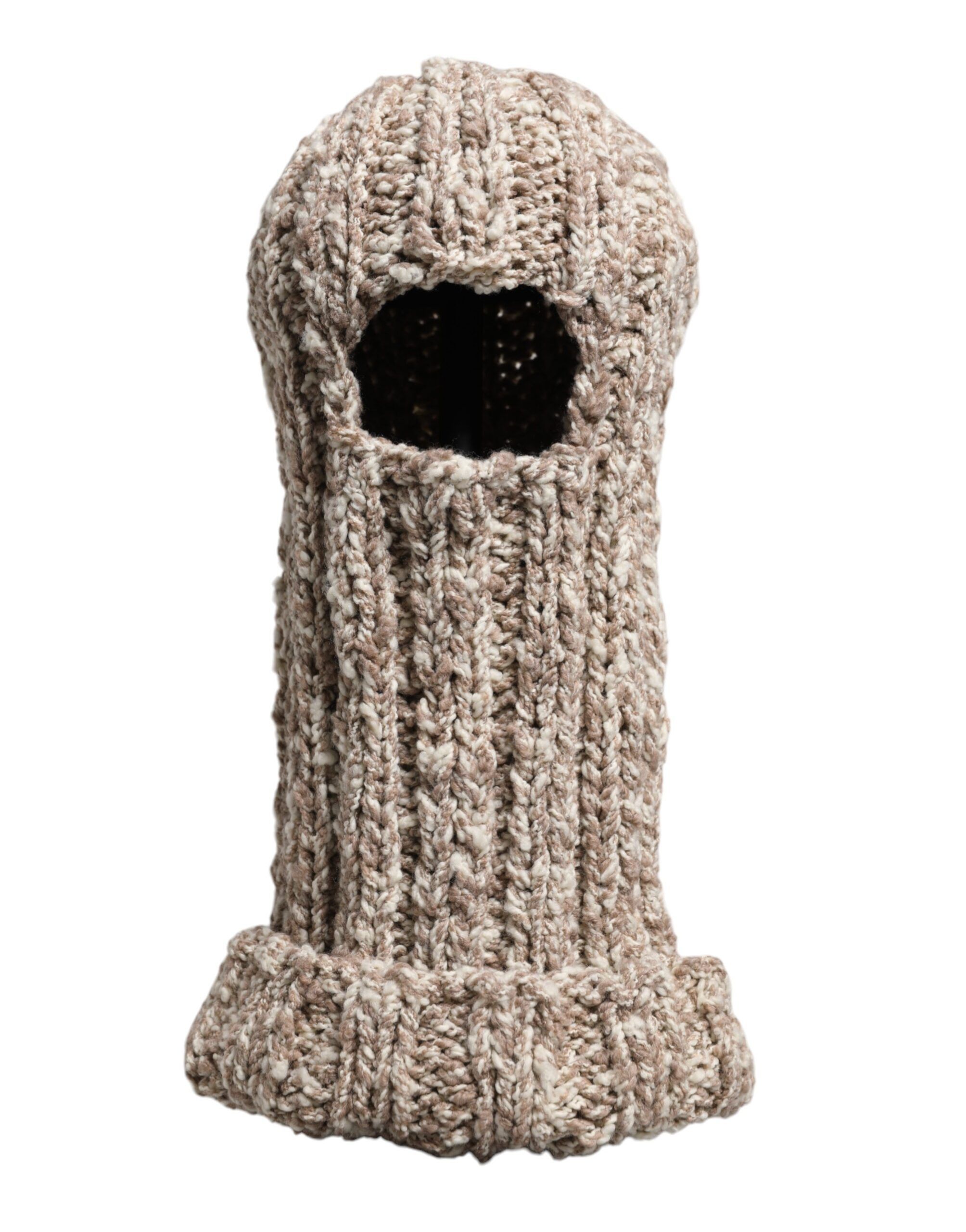 Dolce & Gabbana Beige Wool Knitted Ski Mask Balaclava Men's Hat Size ONE SIZE - 1 Thumbnail