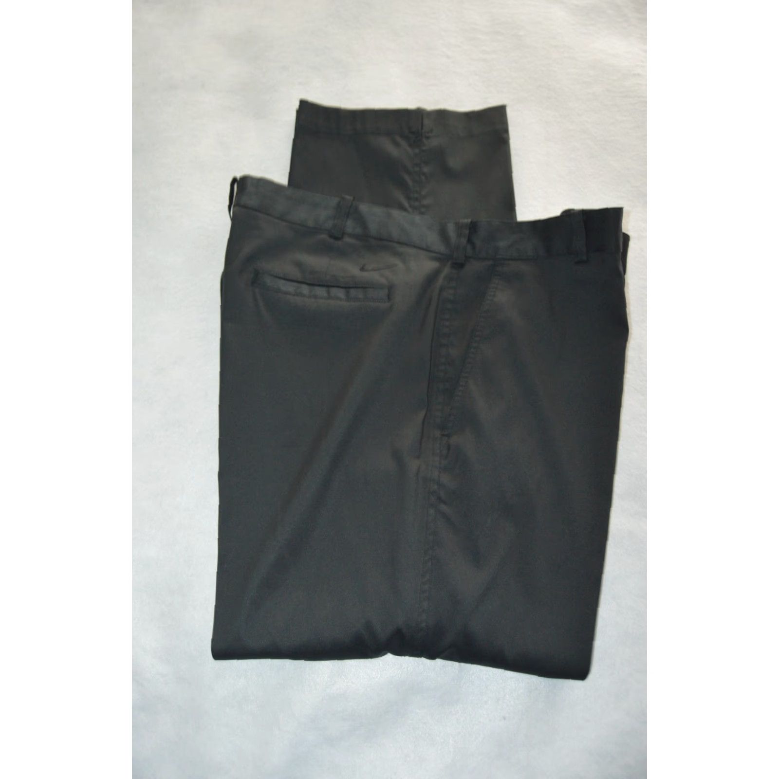 Nike Nike Golf Pant Mens Black Chino 38x30 Regular Inseam 30 Straight Leg Zip Button Pockets Logo Dry Fit Sport Size US 38 / EU 54 - 3 Thumbnail