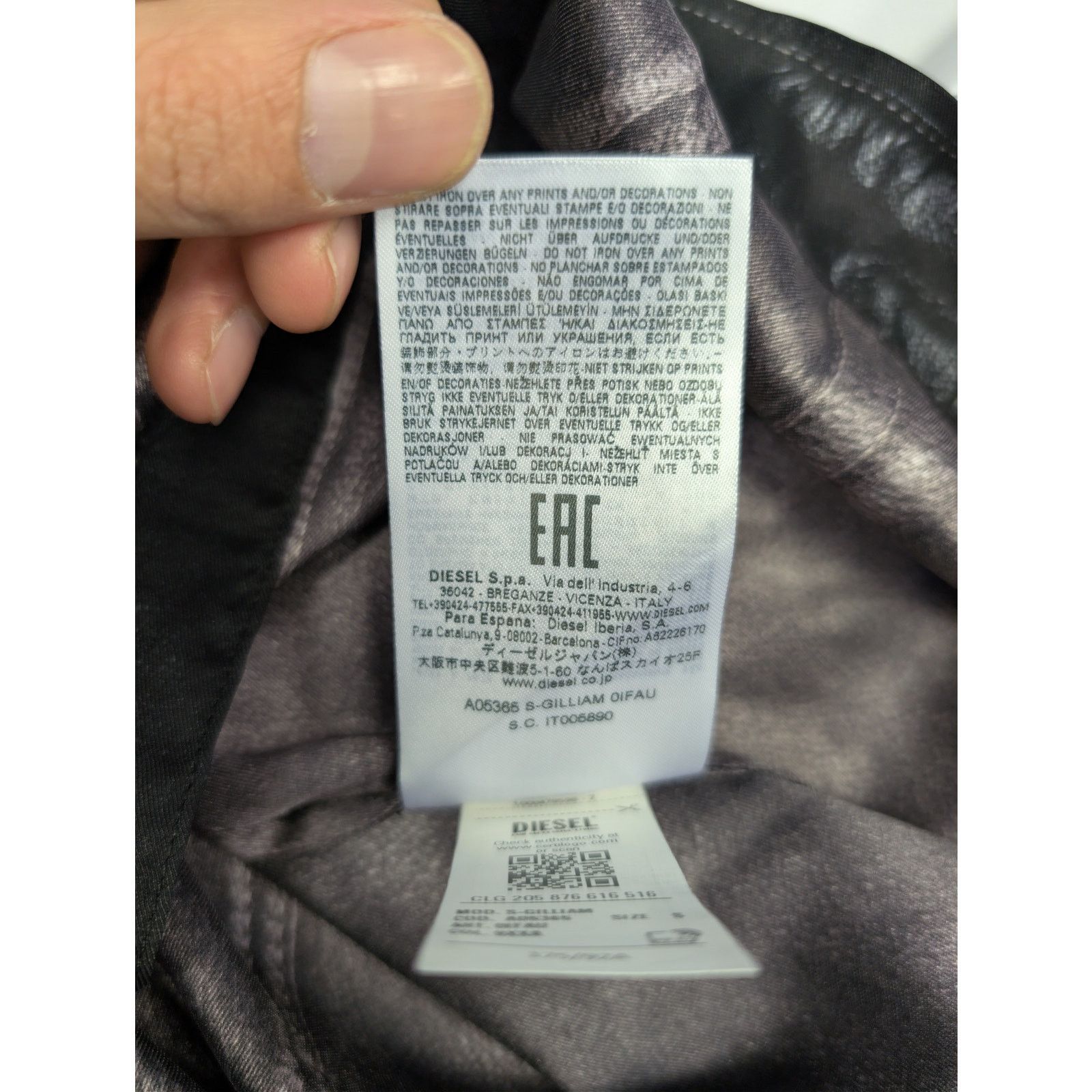 Diesel o1rshd1 S-Gilliam Biker-Jacket Effect Shirt in Black Size US L / EU 52-54 / 3 - 18 Thumbnail