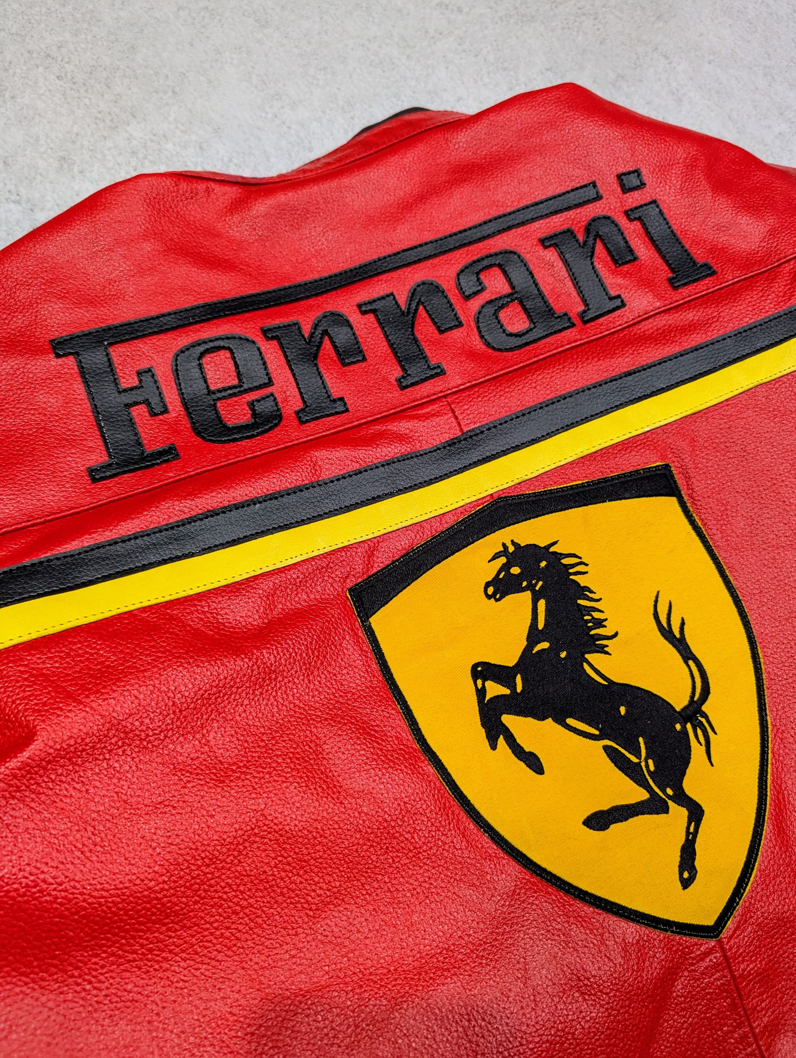 Vintage 🔥Vintage Ferrari Racing Leather Jacket 100% genuine leather Size M / US 6-8 / IT 42-44 - 10 Thumbnail