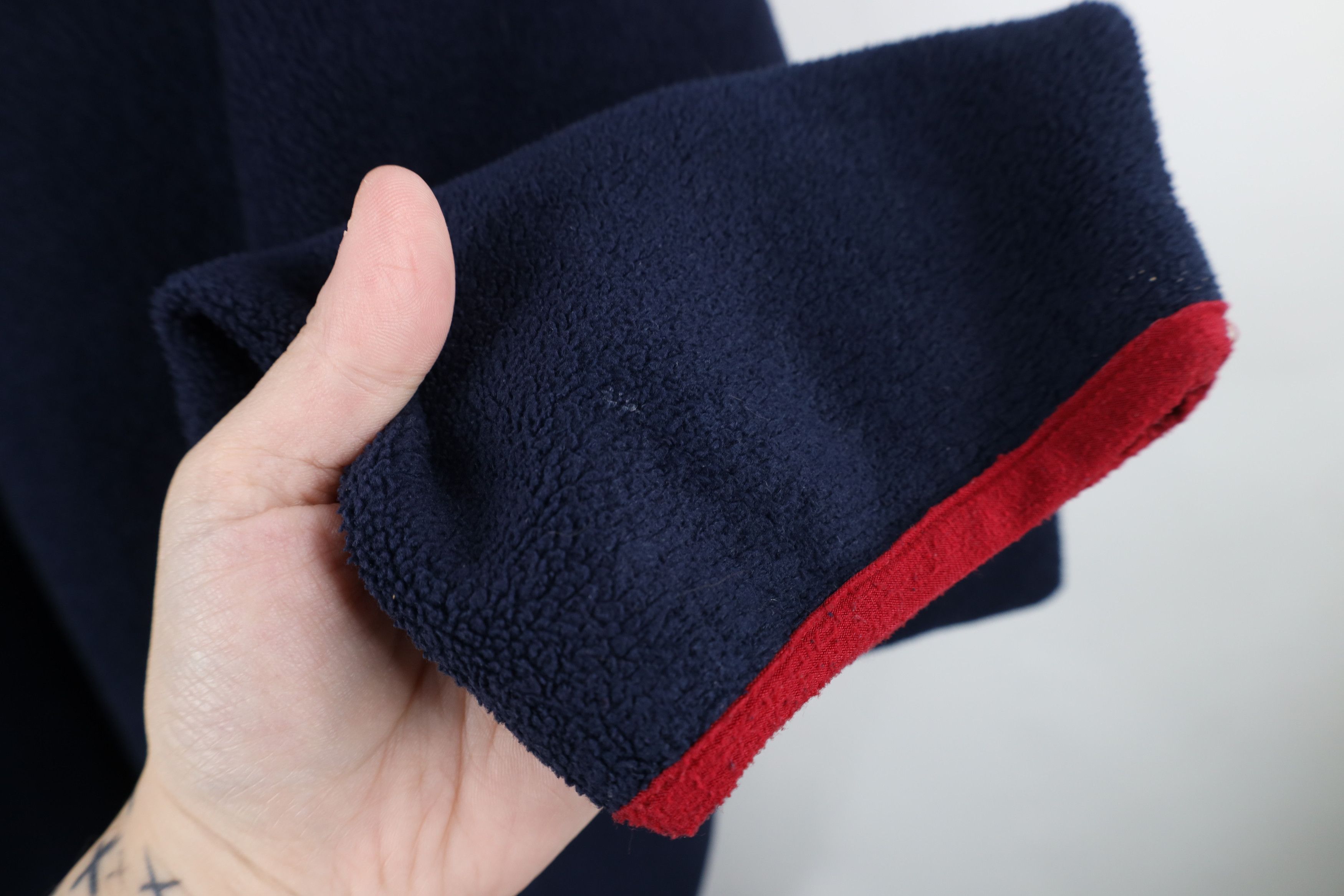 Nautica × Vintage Vintage 90s Nautica Spell Half Zip Fleece Sweater Blue USA Size US XL / EU 56 / 4 - 8 Thumbnail