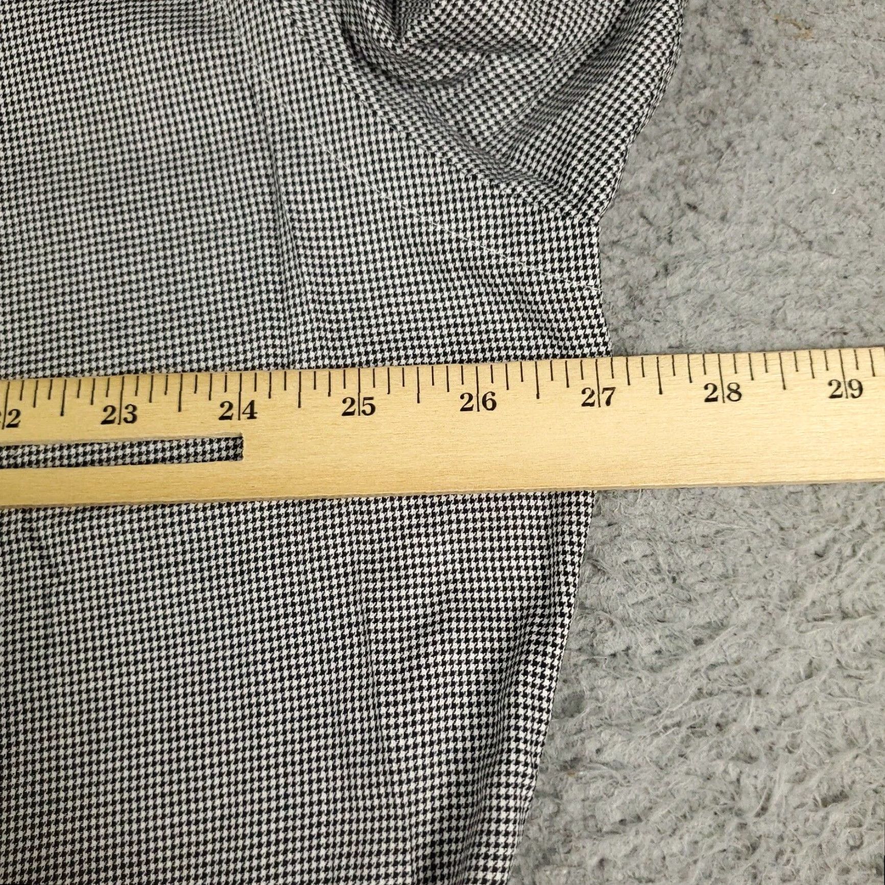 Ralph Lauren Ralph Lauren Shirt Mens Size 17 Gray Houndstooth Dress Button-Down Long Sleeve Cotton Classic Business Casual 17 Mens Size 46R - 6 Thumbnail