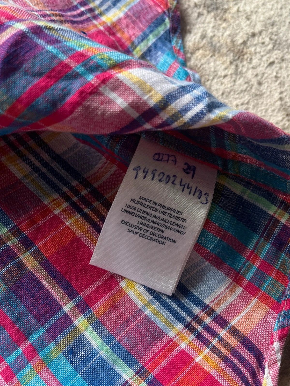 Ralph Lauren Polo Ralph Lauren Checked Plaid Shirt Sz L 100% Linen Size US L / EU 52-54 / 3 - 11 Thumbnail