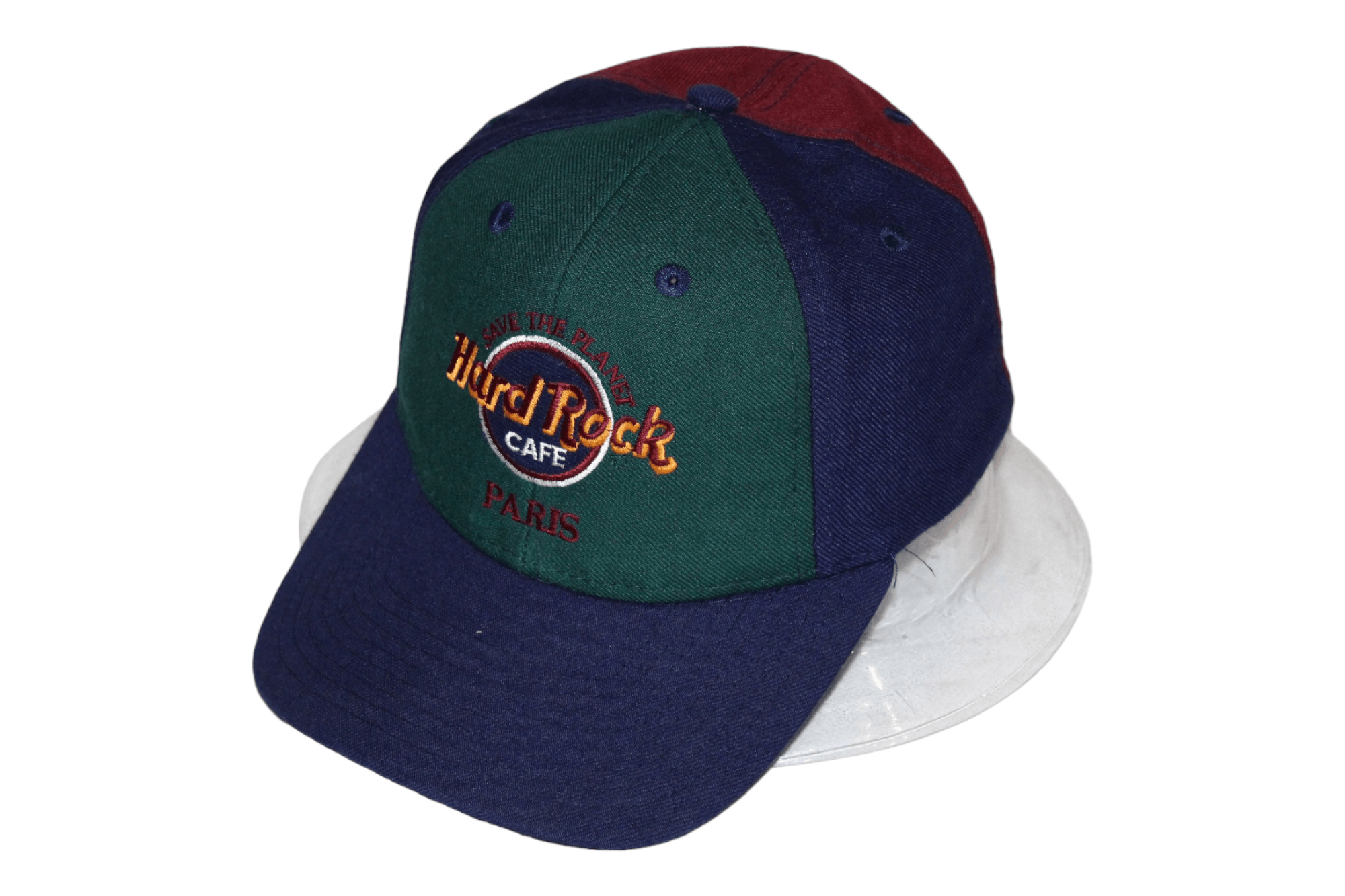 Hard Rock Cafe VTG🔥Hard Rock Cafe Paris Logo embroidery colorblock cap Size ONE SIZE - 1 Thumbnail