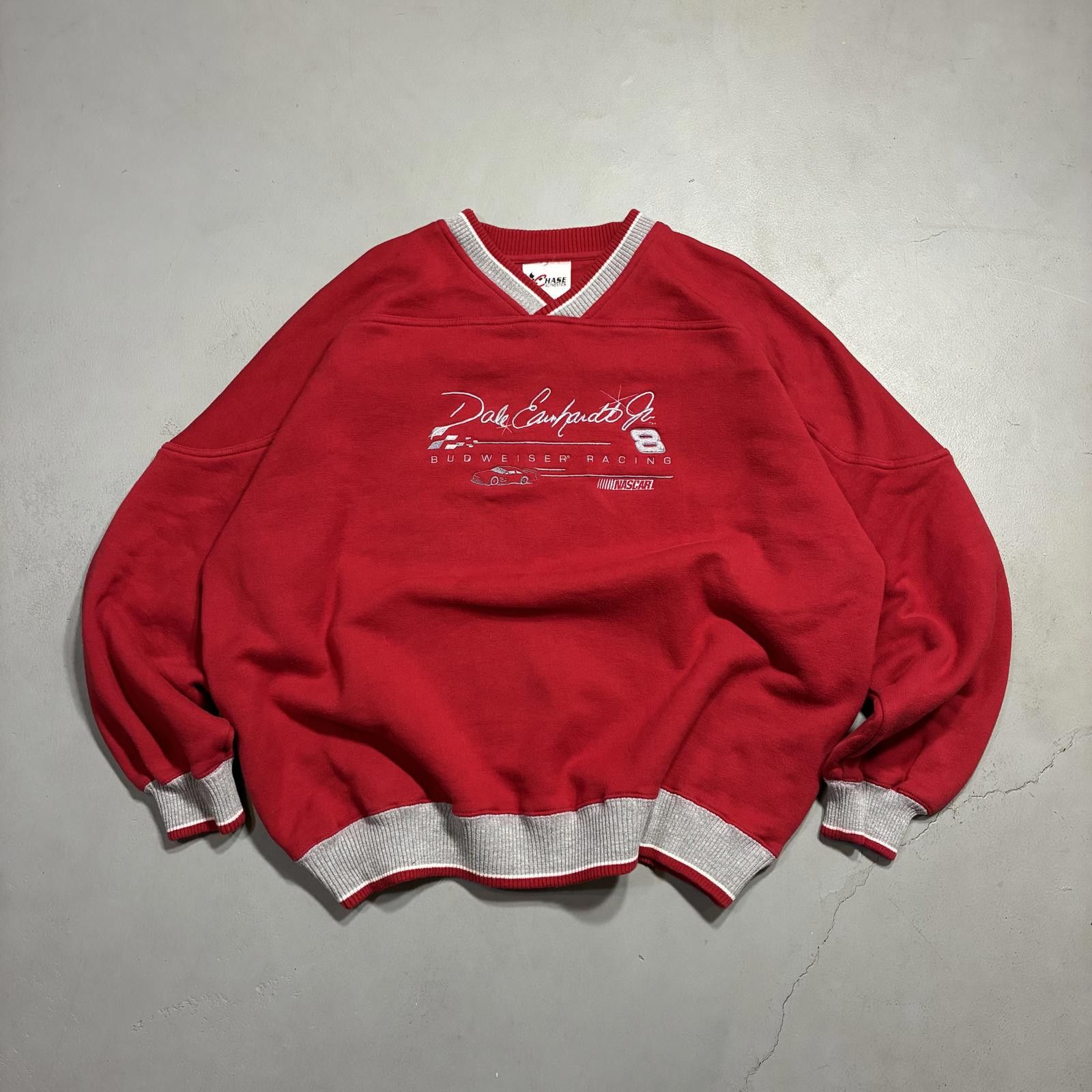 Chase Authentics Y2K Dale Earnhardt Jr. Red Oversized Pullover Sweatshirt XL Size US XL / EU 56 / 4 - 1 Thumbnail