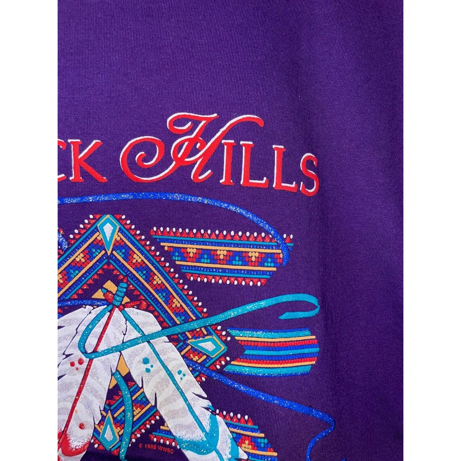 Vintage Vintage South Dakota Shirt Black Hills Purple Tee 90s L Size US L / EU 52-54 / 3 - 4 Thumbnail