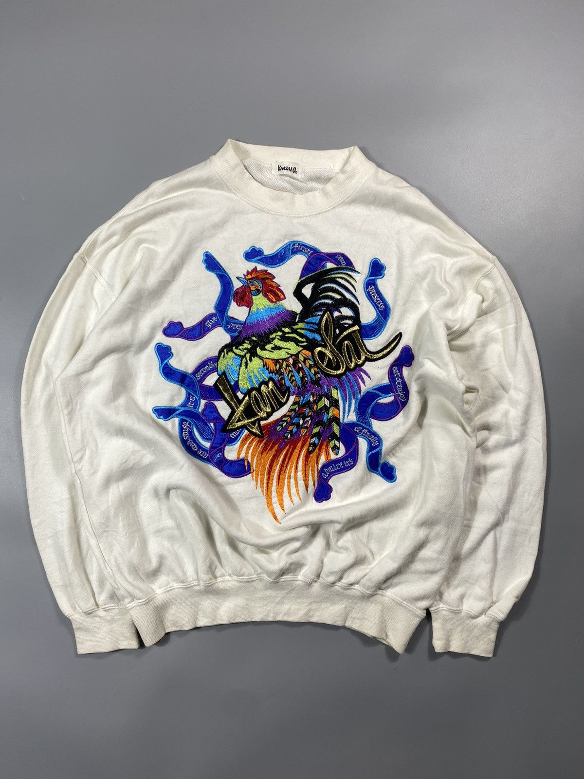 Kansai Yamamoto Rare! 1980s - Kansai Yamamoto- Embroidered Rooster Sweater Size US L / EU 52-54 / 3 - 1 Thumbnail
