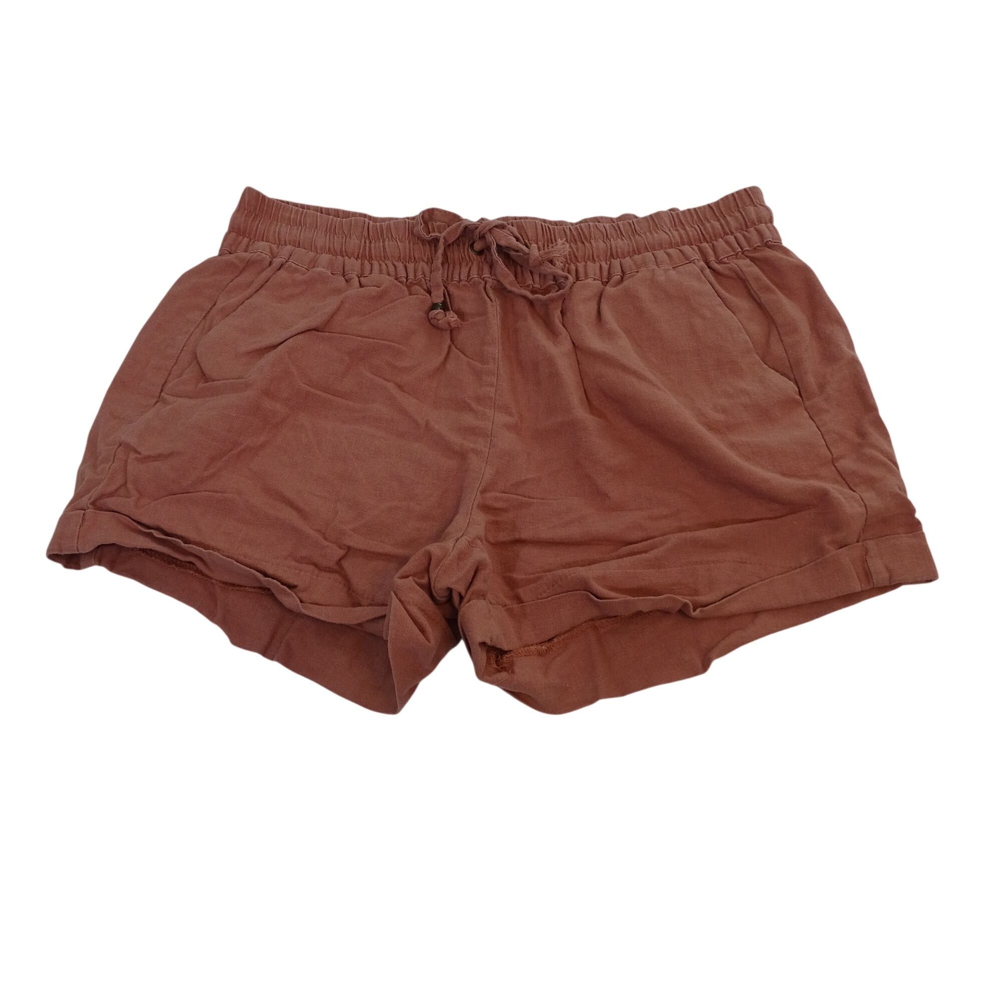 Other Love Tree Women Pink Linen Blend Shorts Size L Casual Summer Size 30" / US 8 / IT 44 - 1 Thumbnail