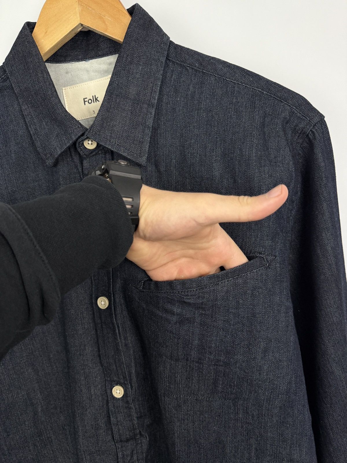 Folk 🇬🇧 Folk Denim Shirts Button Up Jeans Casual Style Rare Retro Size US M / EU 48-50 / 2 - 5 Thumbnail