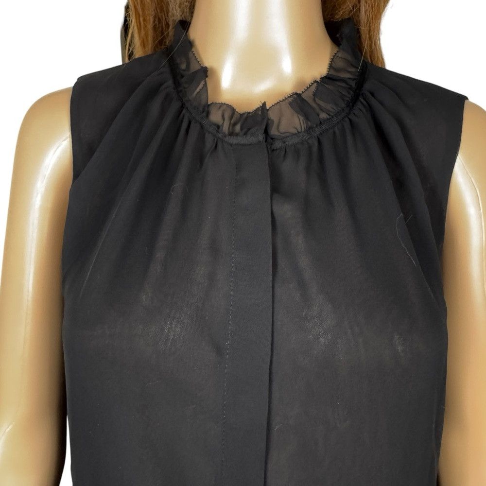 Calvin Klein Calvin Klein Georgette Front Closure Sleeveless Ruffle Neck Size M / US 6-8 / IT 42-44 - 2 Thumbnail