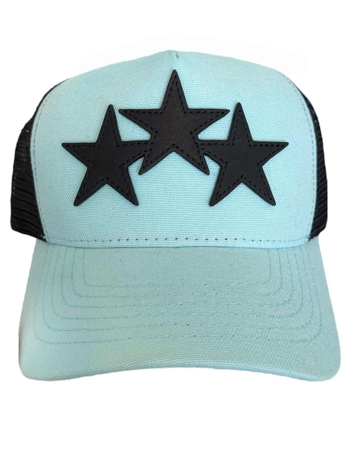 Amiri Blue Triple Star Leather Patch Hat Size ONE SIZE - 1 Thumbnail