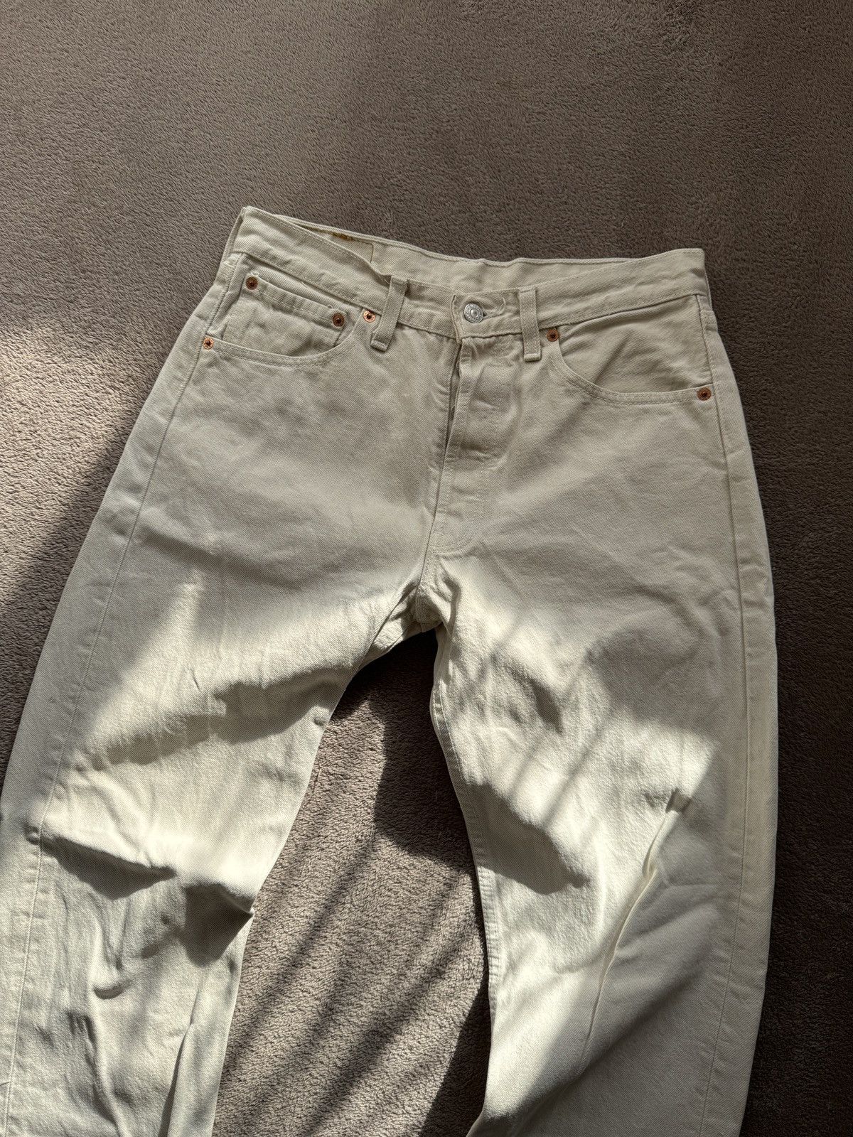 Levi's Vintage Clothing Levis 501 Y2K Vintage Straight Faded Jeans Helmut Lang Vibe Size US 32 / EU 48 - 5 Thumbnail