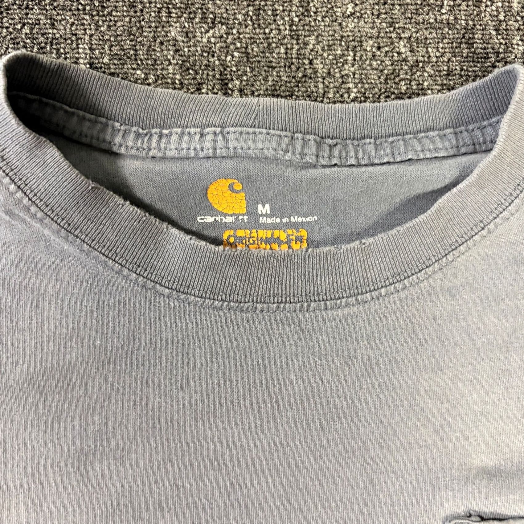 Carhartt VINTAGE Carhartt Workwear Grey Faded Pocket Tee Longsleeve Men’s Medium Shirt Mens Gray 90s Size US M / EU 48-50 / 2 - 3 Thumbnail