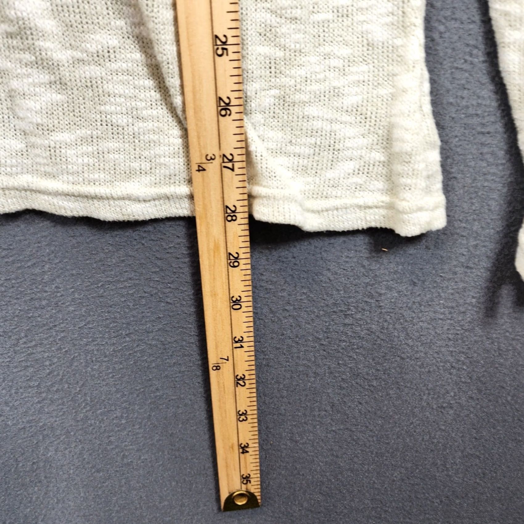 Vintage Fresh Produce Womens Large Grey Cream Pullover Hoodie Stretch Casual USA Size L / US 10 / IT 46 - 6 Thumbnail