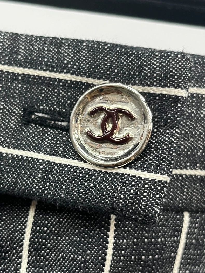 Chanel Chanel 23A striped wide-leg trousers Size 26" / US 2 / IT 38 - 2 Thumbnail