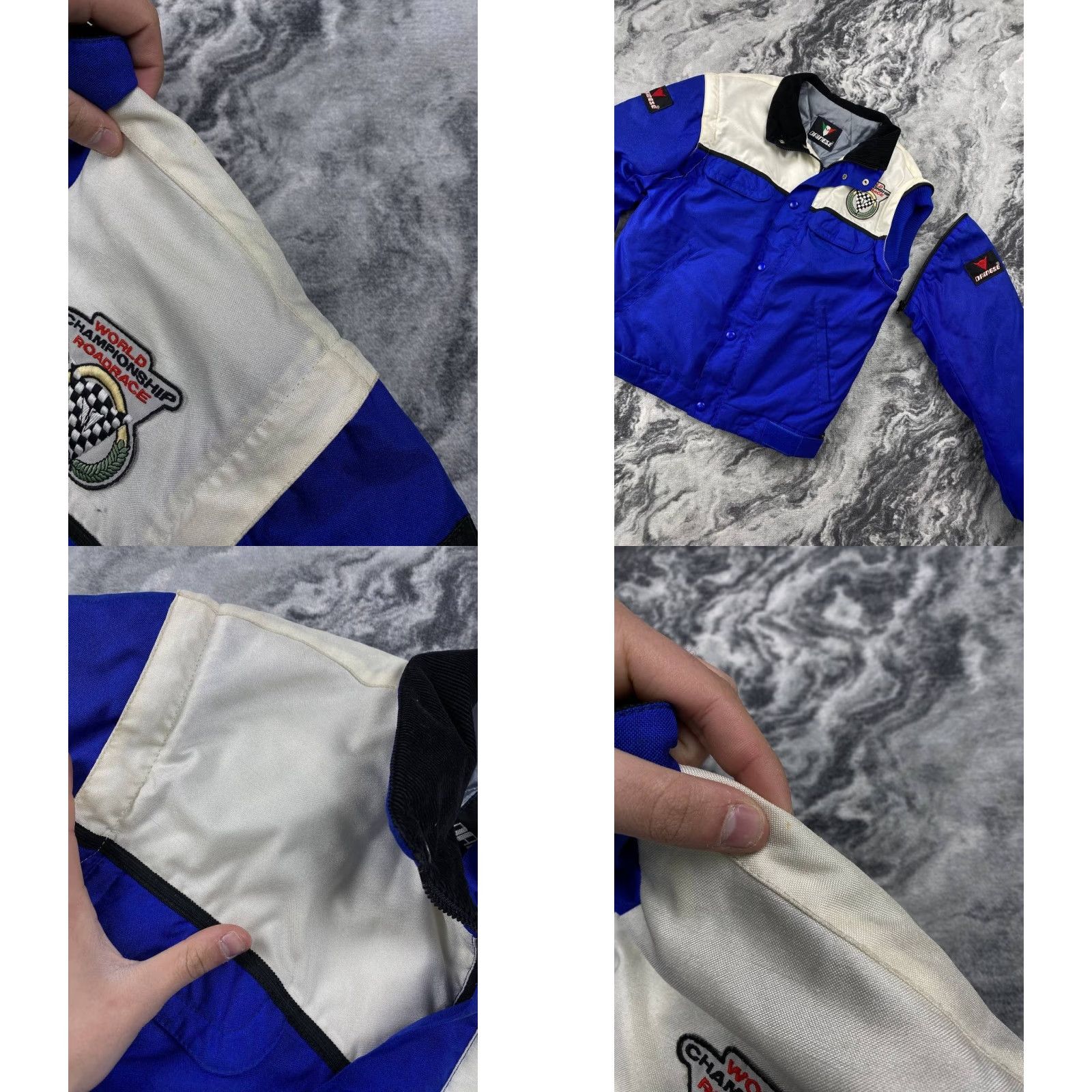 Dainese VINTAGE Dainese World Champion Racing 2 in 1 Bomber Jacket Men Size 46 Blue Size US S / EU 44-46 / 1 - 8 Thumbnail