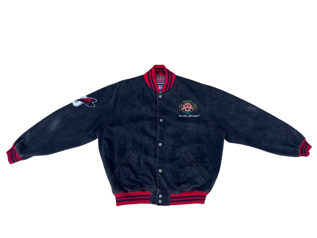 Bugle Boy 80s 90s Bugle Boy Four Play Patina Denim Jacket Bomber Size US XL / EU 56 / 4 - 3 Thumbnail