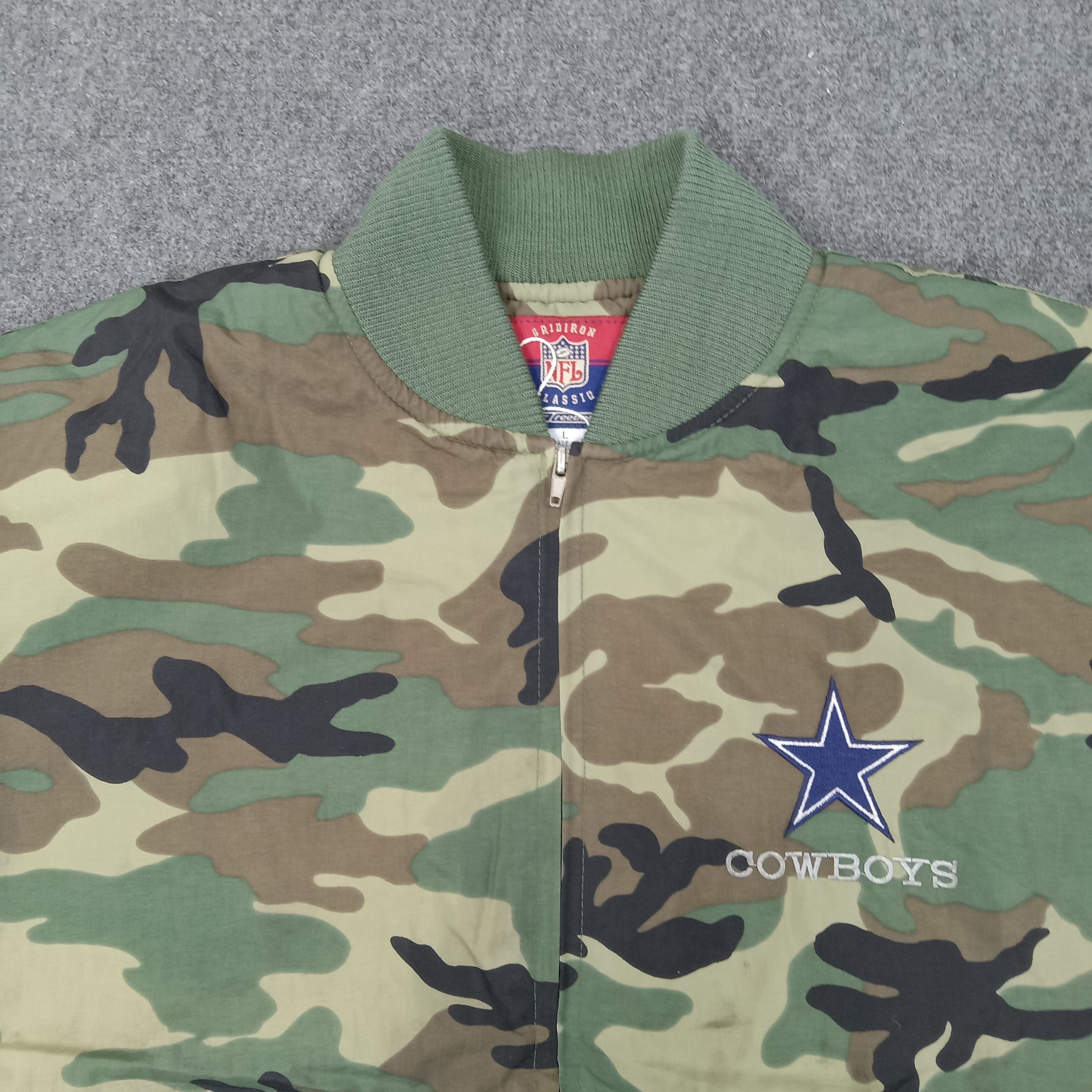 NFL Dallas Cowboys American Football Team Camo Jacket C250N7 Size US XXL / EU 58 / 5 - 5 Thumbnail
